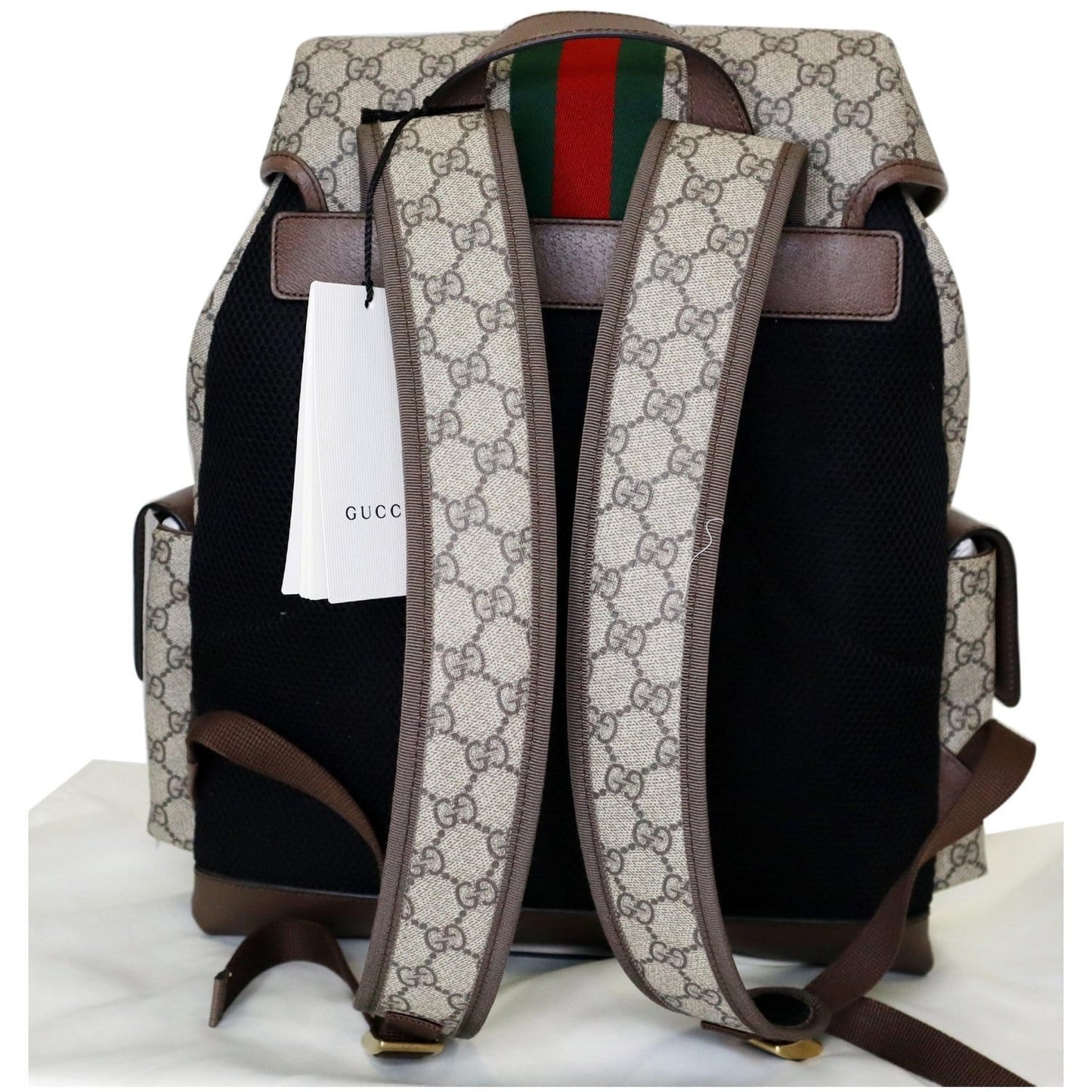 GUCCI Ophidia GG Medium Supreme Canvas Backpack Beige/Ebony 598140