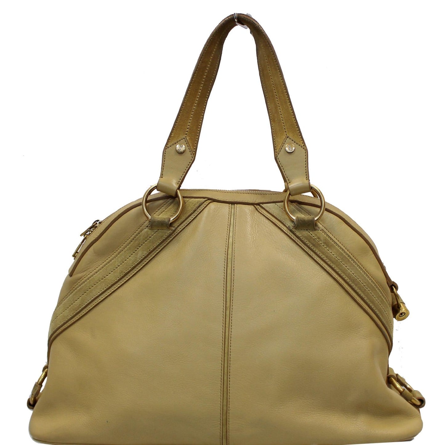YVES SAINT LAURENT Muse Leather Dome Satchel Bag Tan - Final Sale