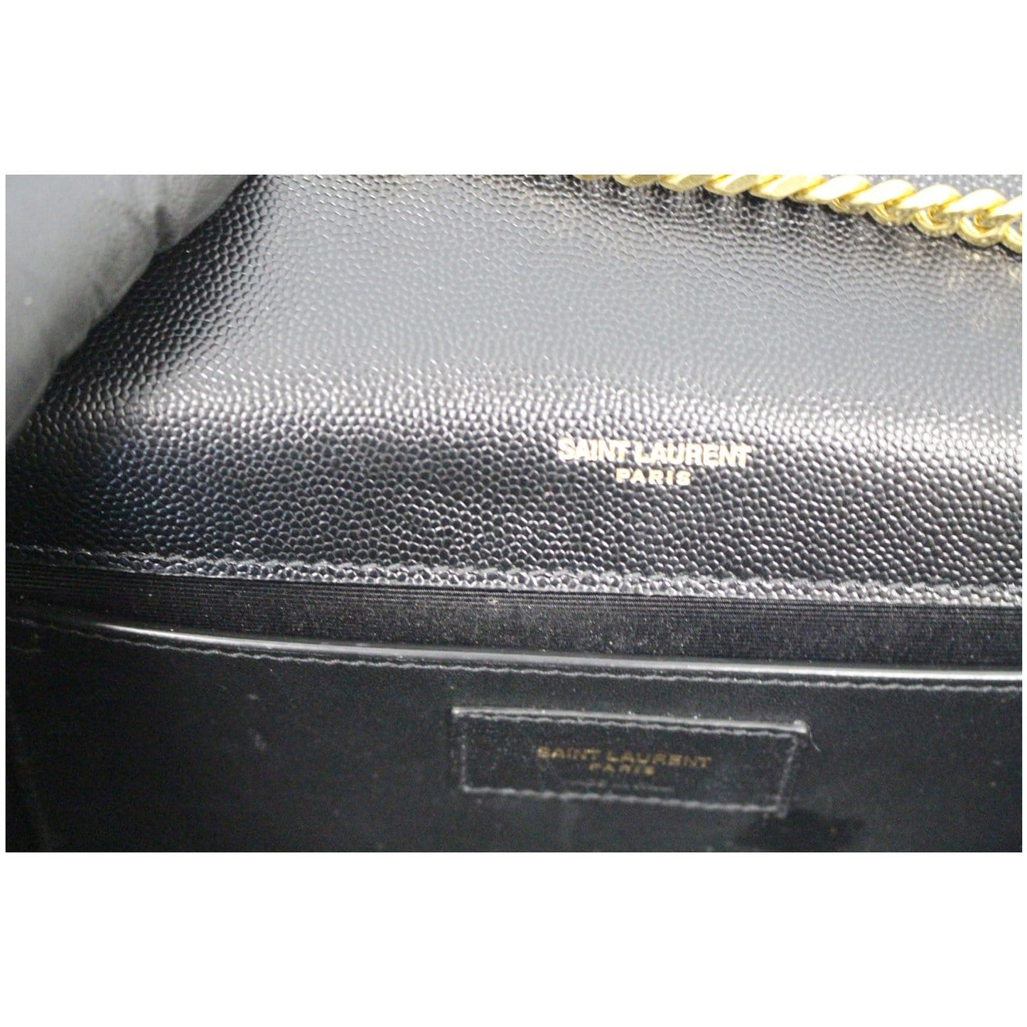 YVES SAINT LAURENT Kate Medium Grain De Poudre Crossbody Bag Black