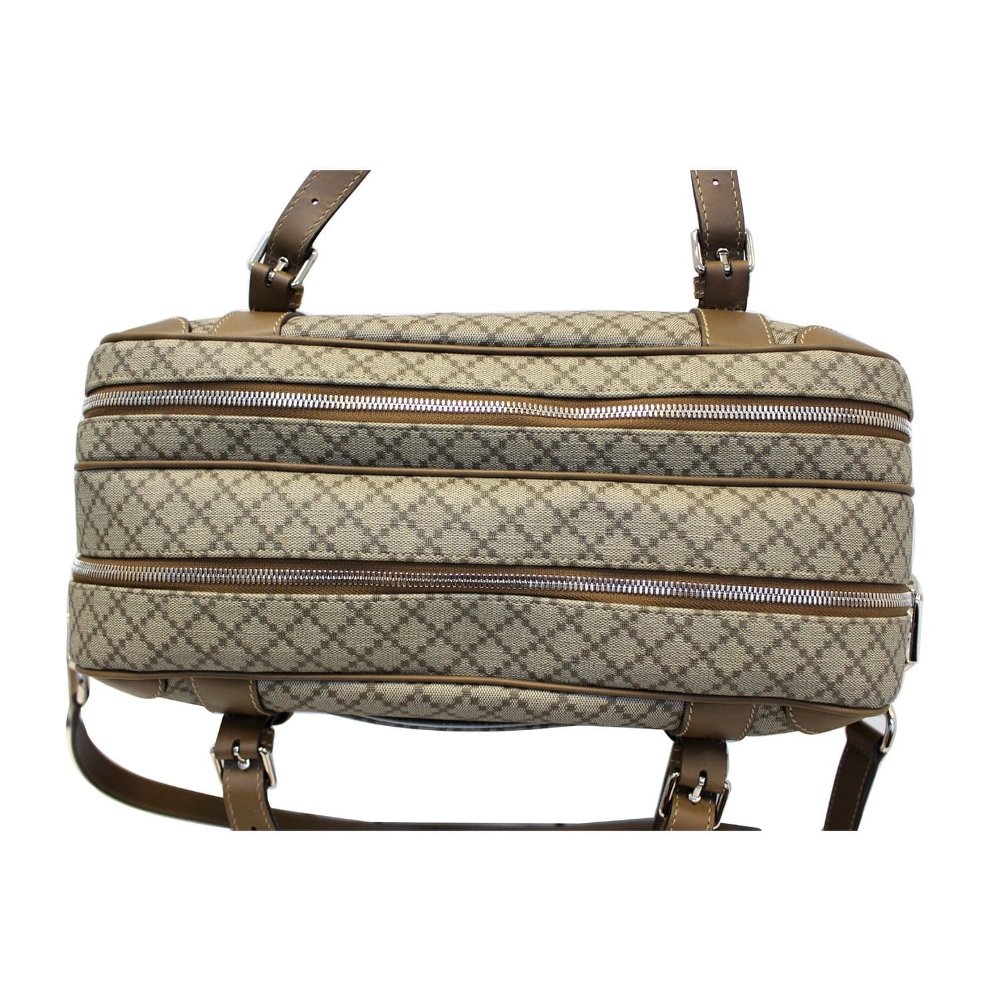 GUCCI Diamante Men's Briefcase Travel Bag Beige 296148
