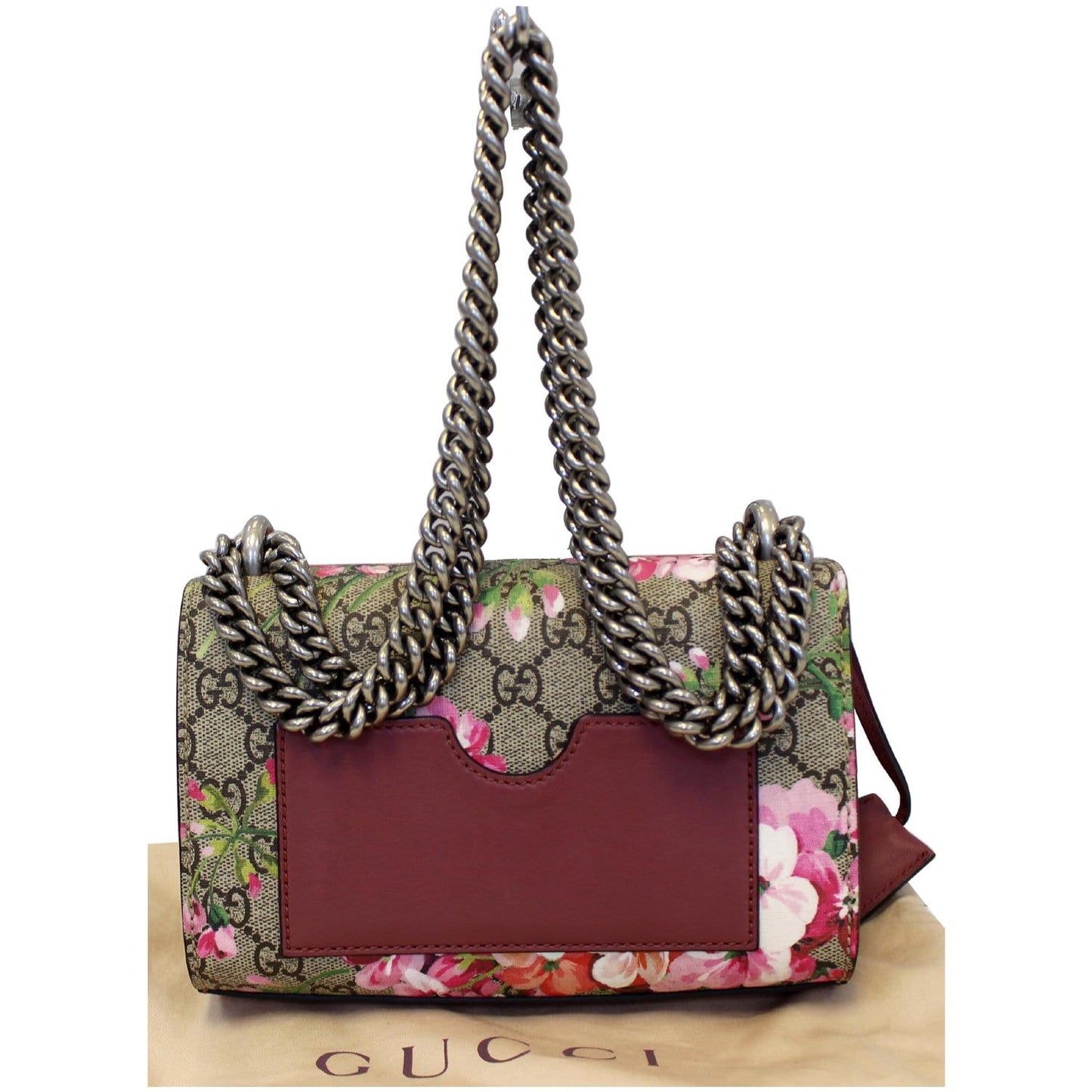 GUCCI Small Padlock GG Supreme Monogram Blooms Print Shoulder Bag