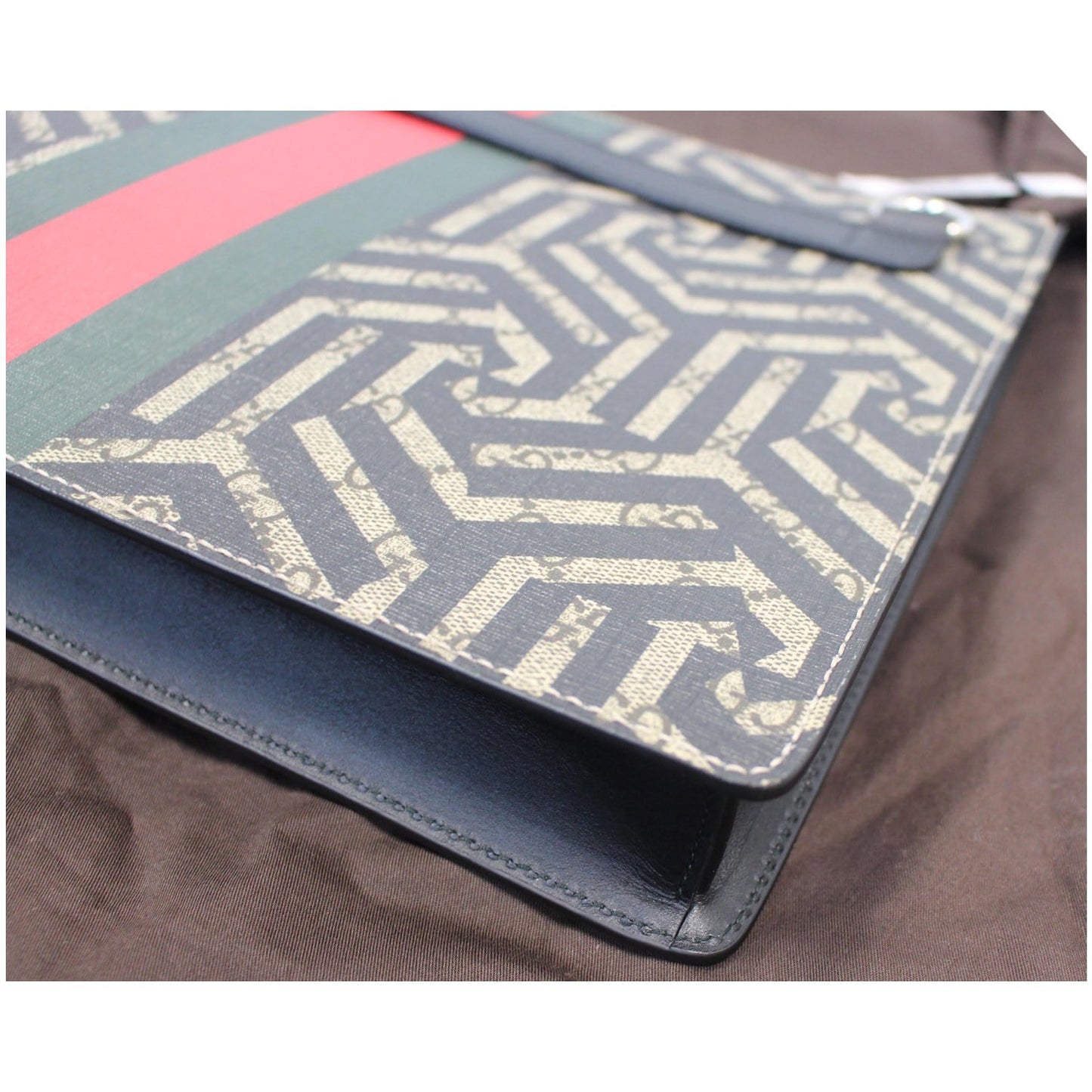 GUCCI GG Supreme Caleido Web Crossbody Messenger Bag Beige