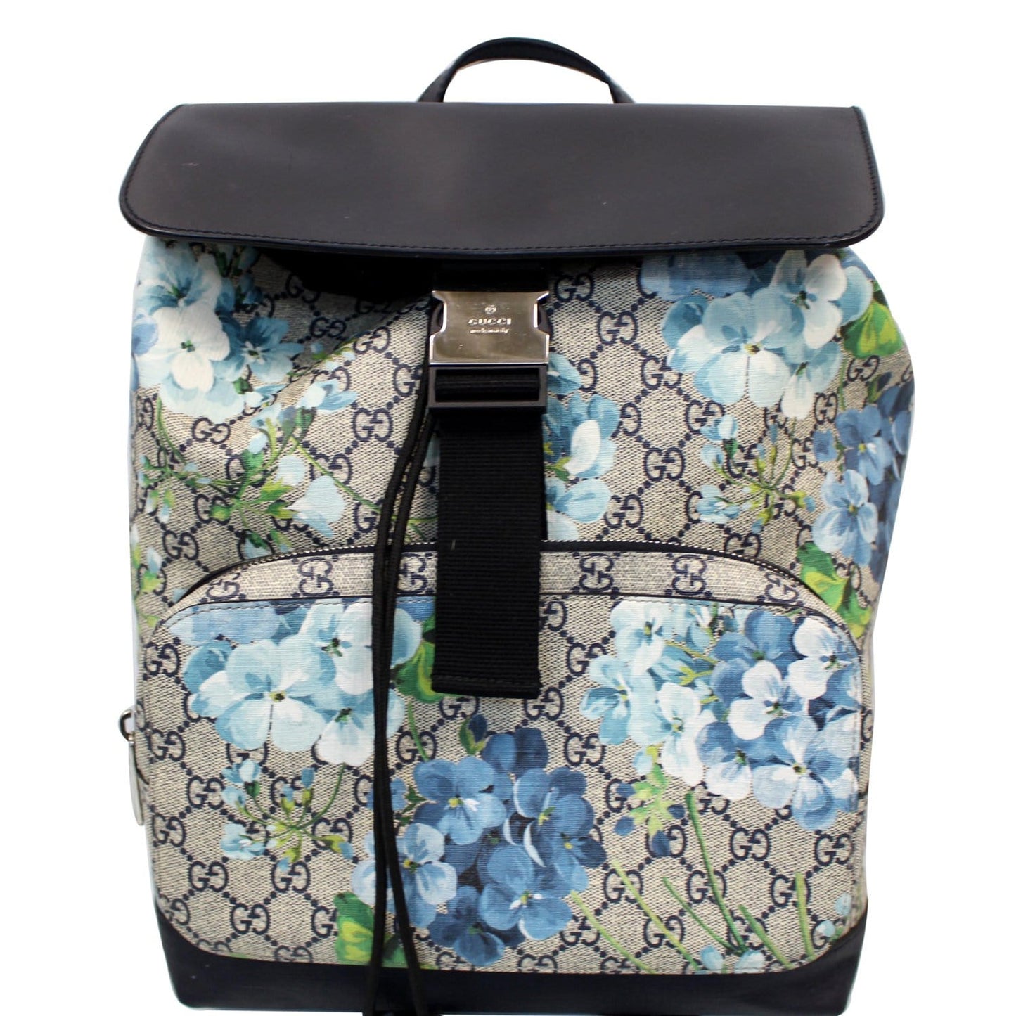 GUCCI Blooms Print GG Canvas Backpack Blue 406398