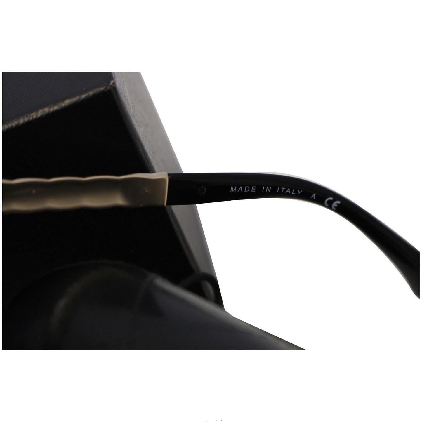 CHANEL Cat Eye Sunglasses Black Gold