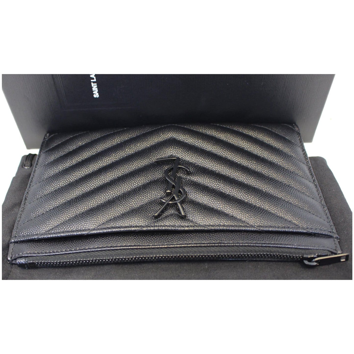 YVES SAINT LAURENT Bill Pouch Grain De Poudre Black