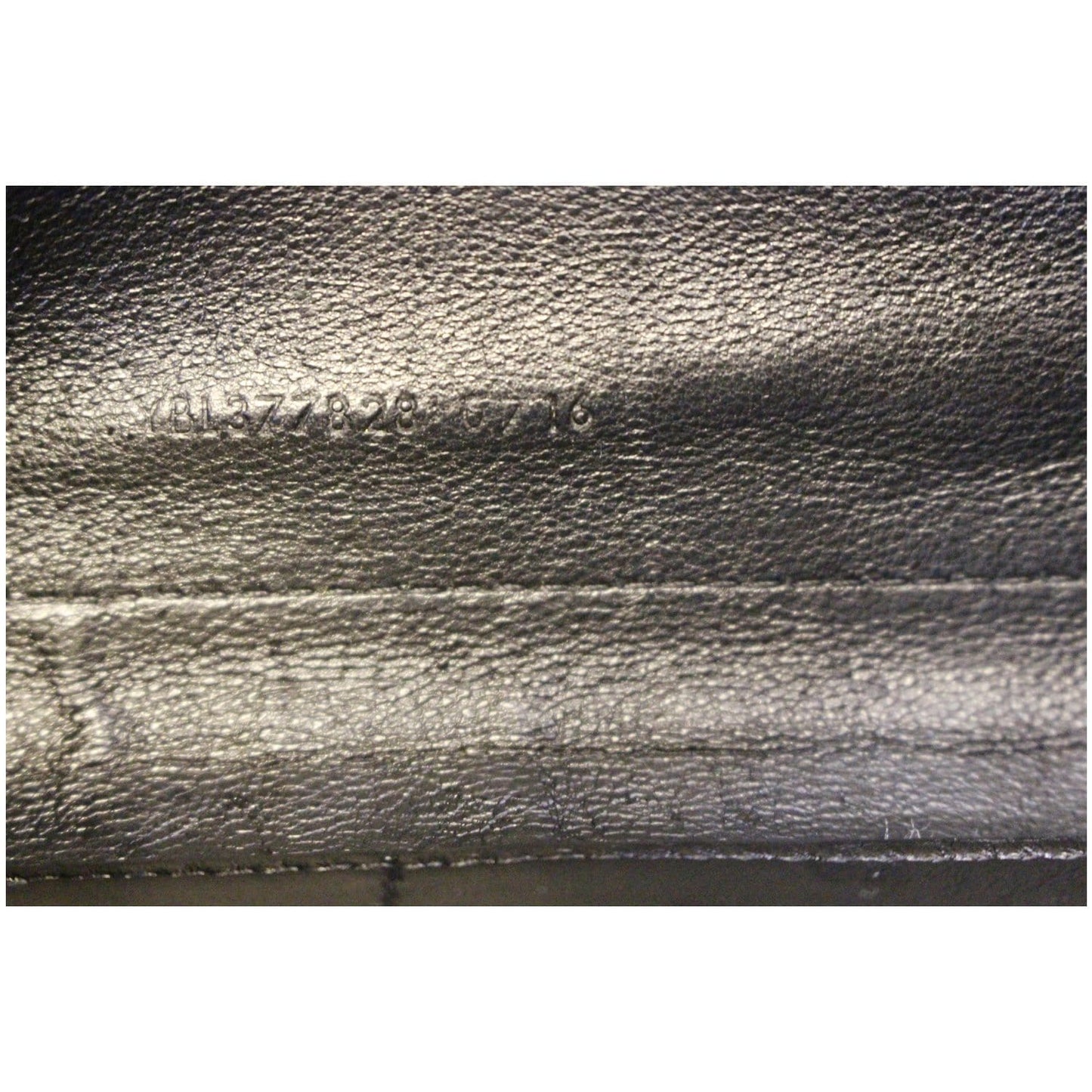 YVES SAINT LAURENT Chevron Leather Chain Wallet Shoulder Bag Silver