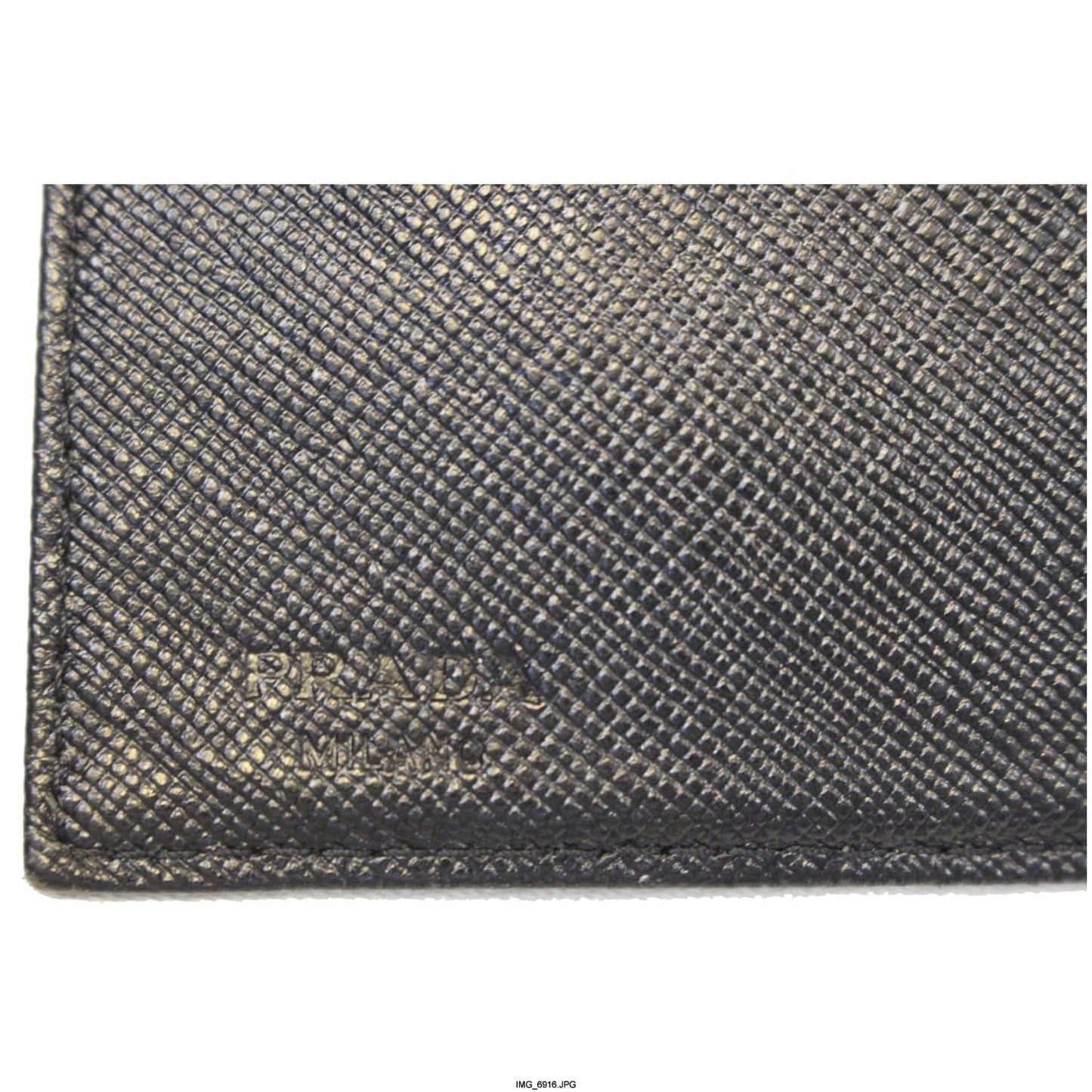 PRADA Black Nylon Checkbook Cover Wallet