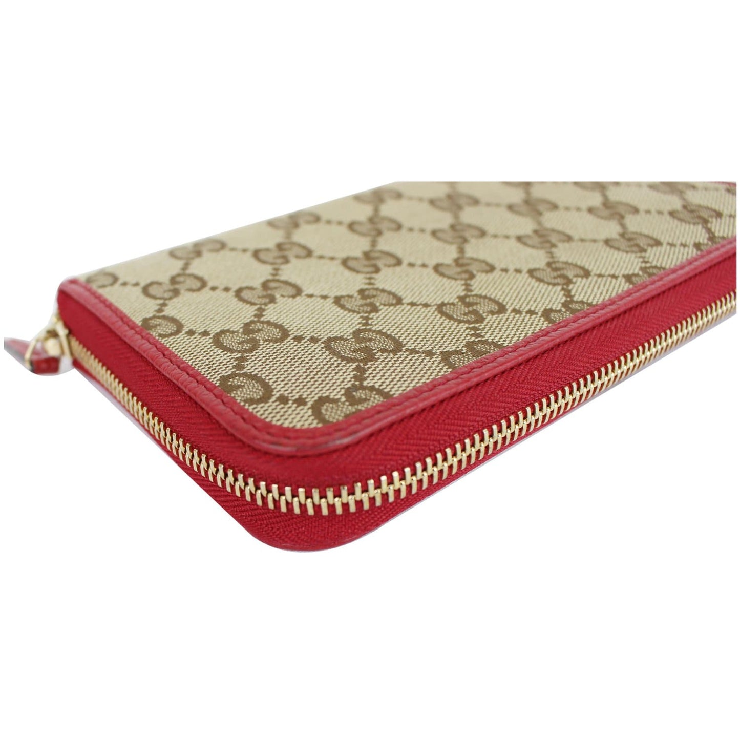 GUCCI GG Monogram Canvas Zippy Wallet Beige 363423