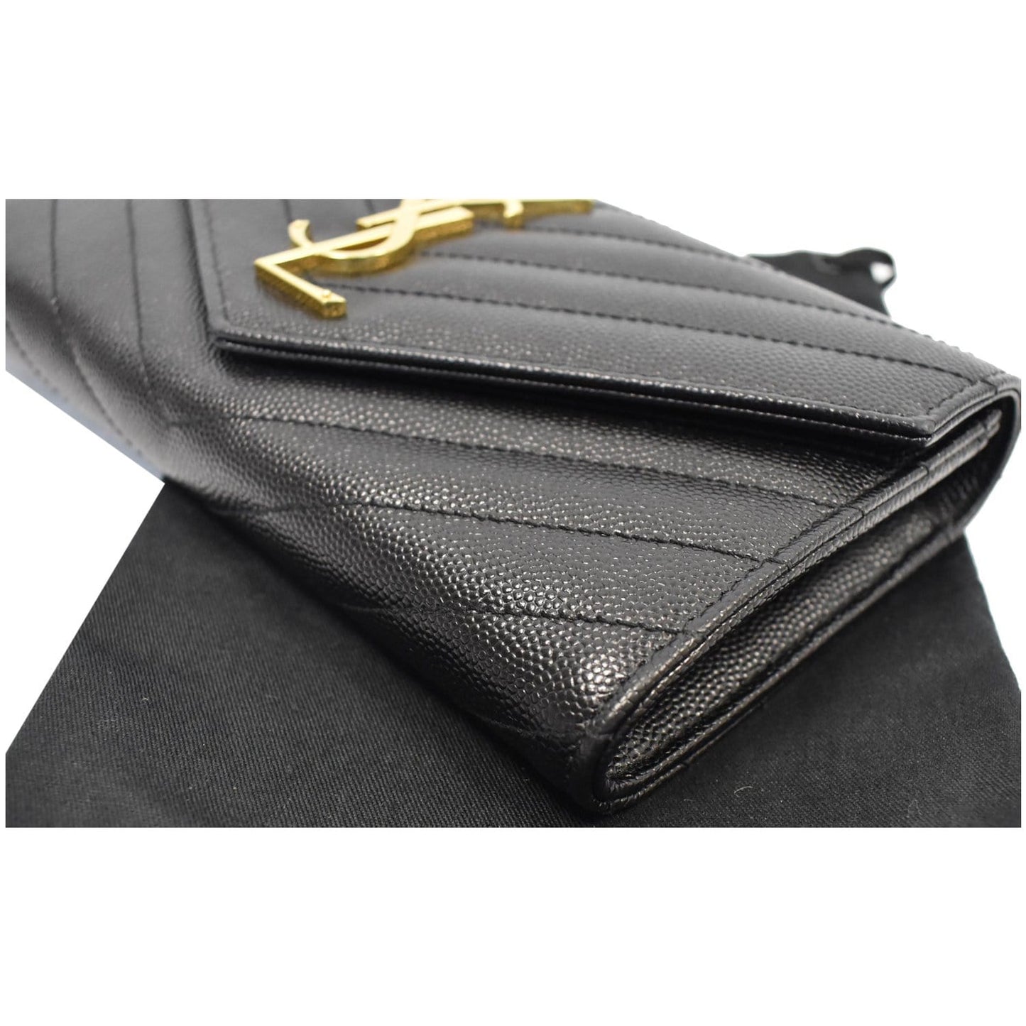 YVES SAINT LAURENT Large Grain De Poudre Wallet Black
