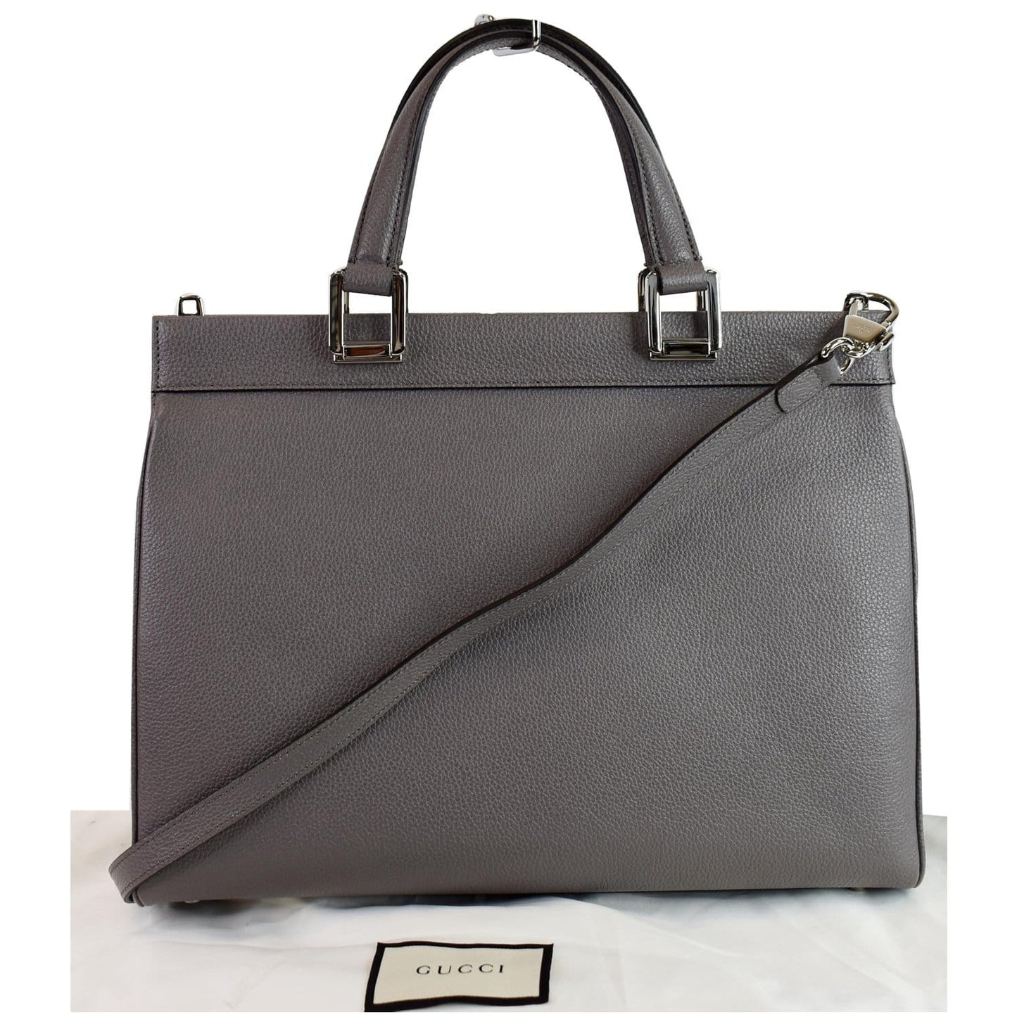 Gucci Zumi Medium Grainy Leather Top Handle Bag Dusty Grey 564714