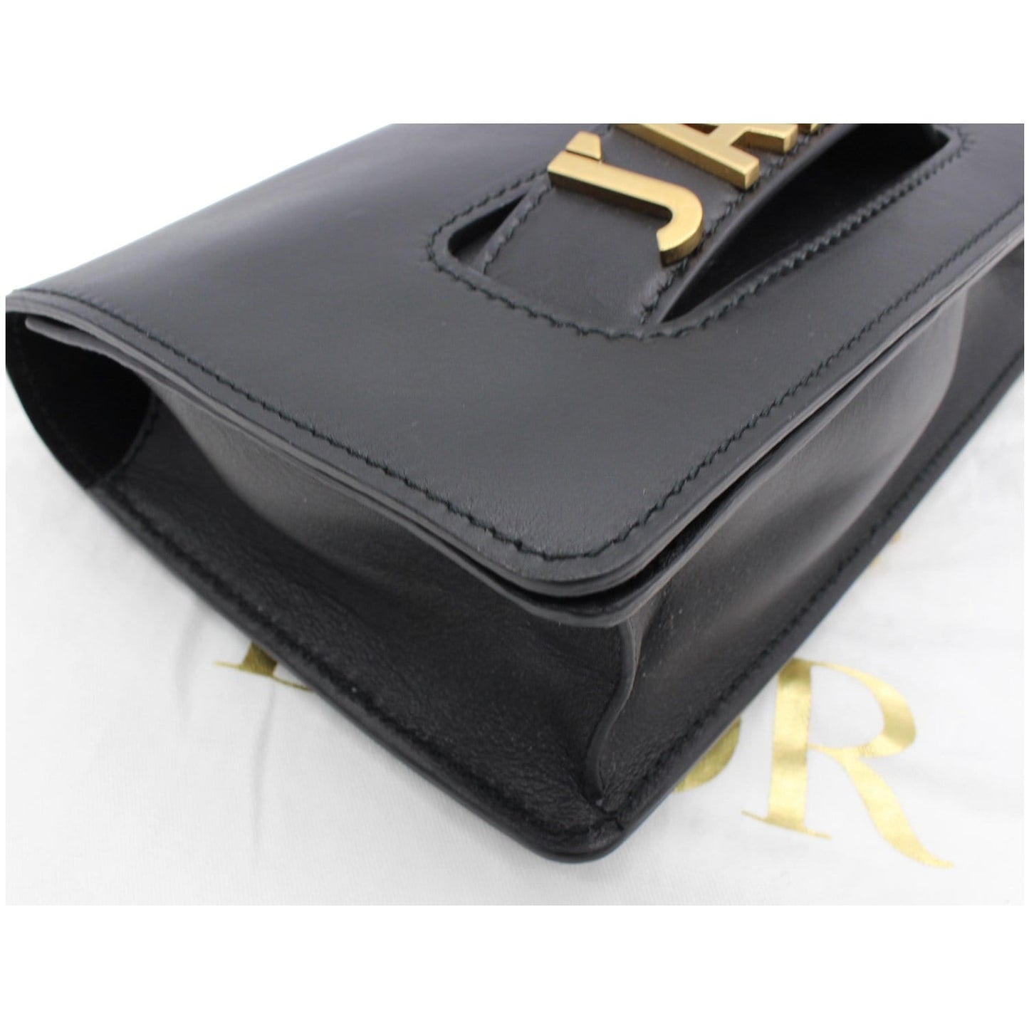 Christian Dior J'Adior Medium Calfskin Leather Flap Shoulder Bag Black
