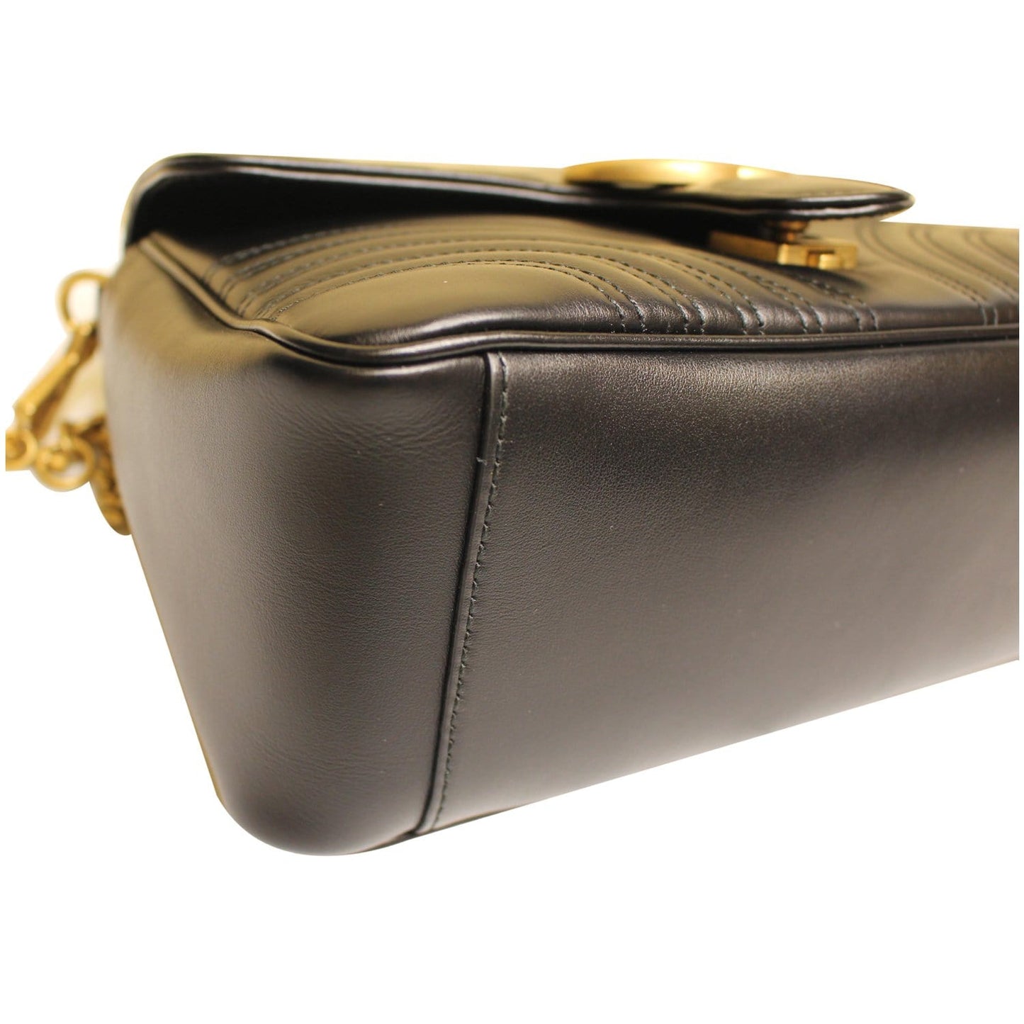 GUCCI GG Marmont Small Top Handle Shoulder Bag Black 498110