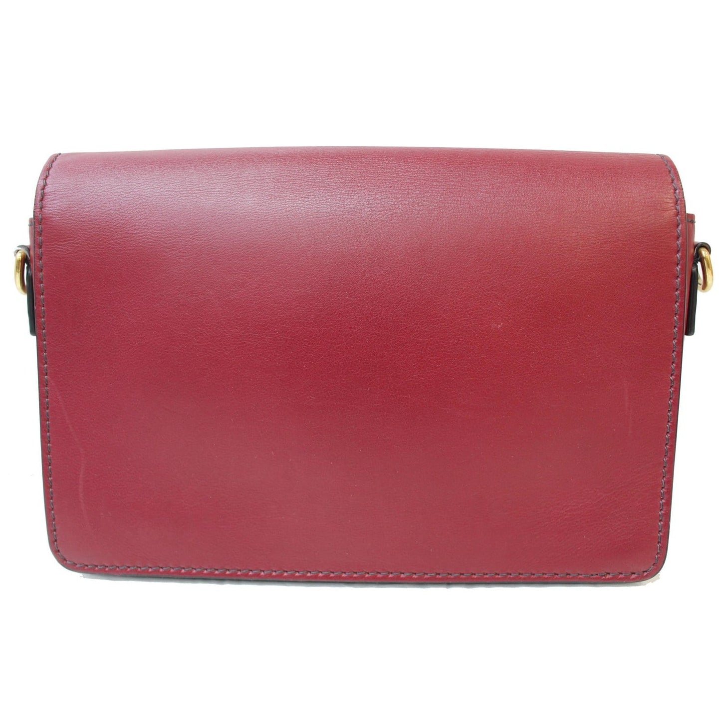 CHRISTIAN DIOR Dio(r)evolution Flap Calfskin Shoulder Bag Dark Red
