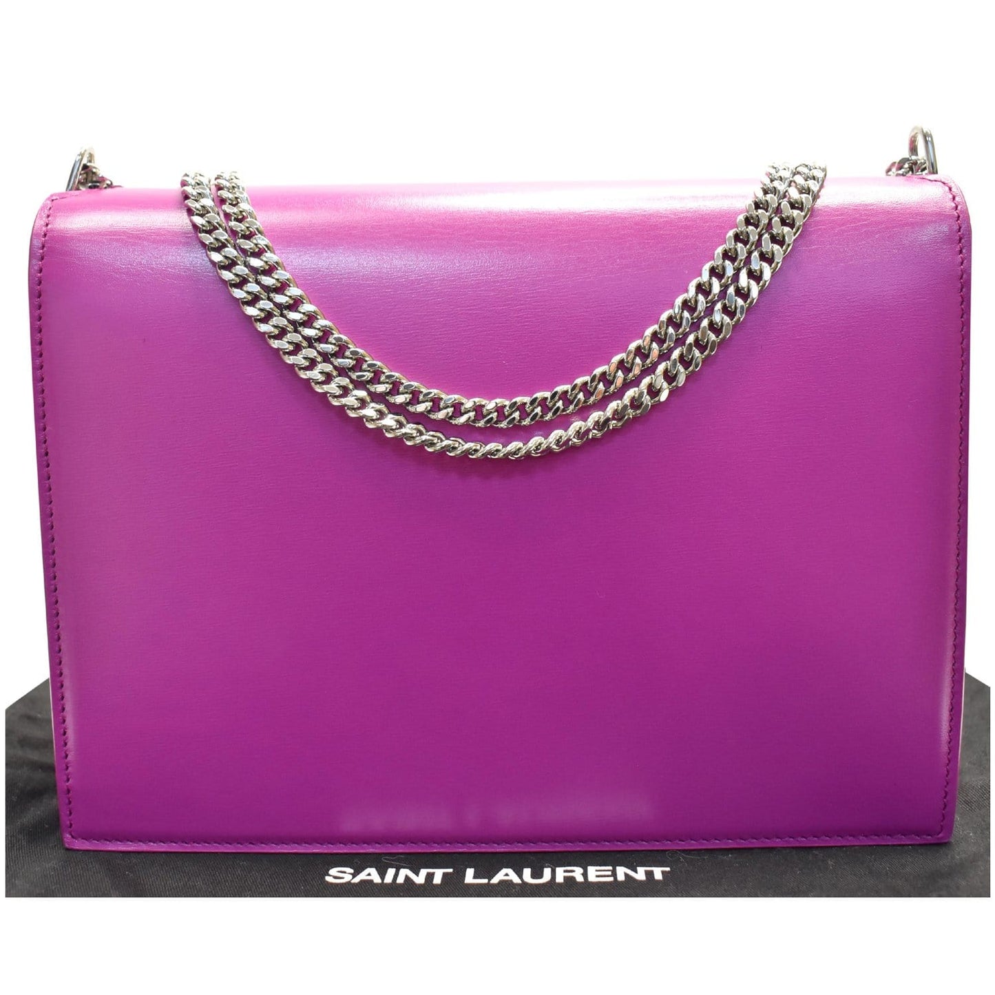 YVES SAINT LAURENT Cassandra Medium Monogram Clasp Shoulder Bag Magenta