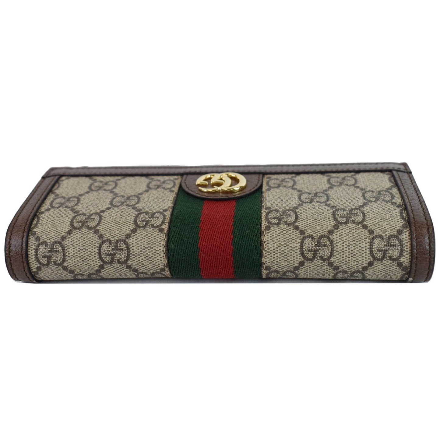 GUCCI Ophidia GG Continental Supreme Canvas Wallet Beige 523153