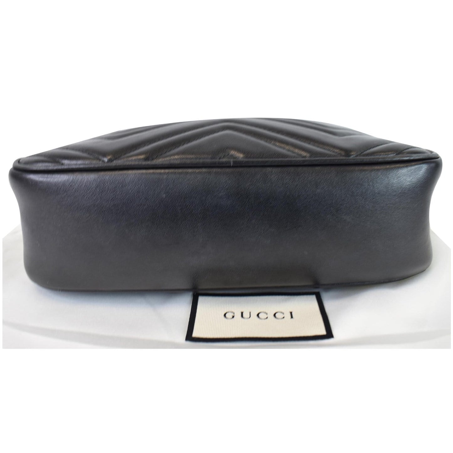 GUCCI GG Marmont Matelasse Small Leather Crossbody Bag Black