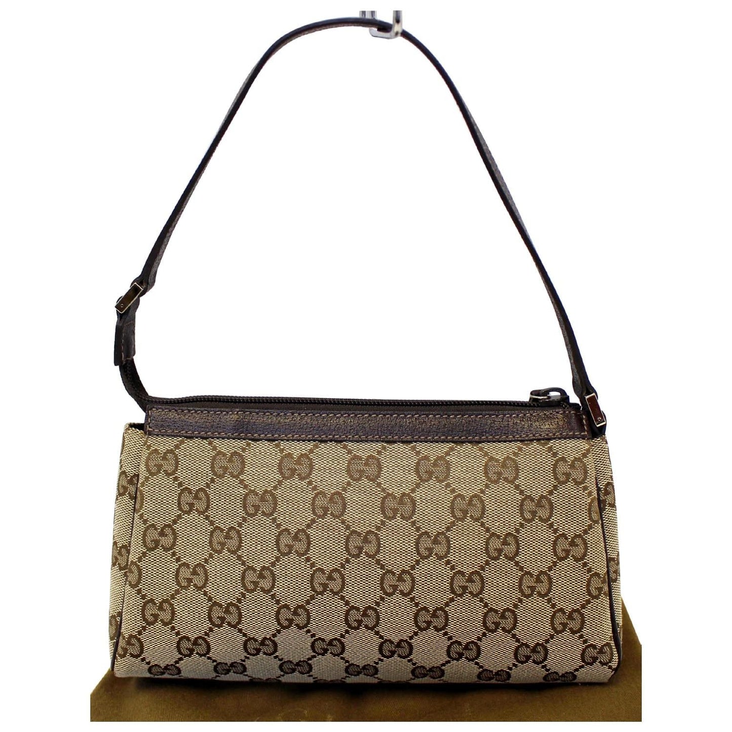 Gucci Beige/Ebony G Canvas Abbey D-Ring Pochette Bag