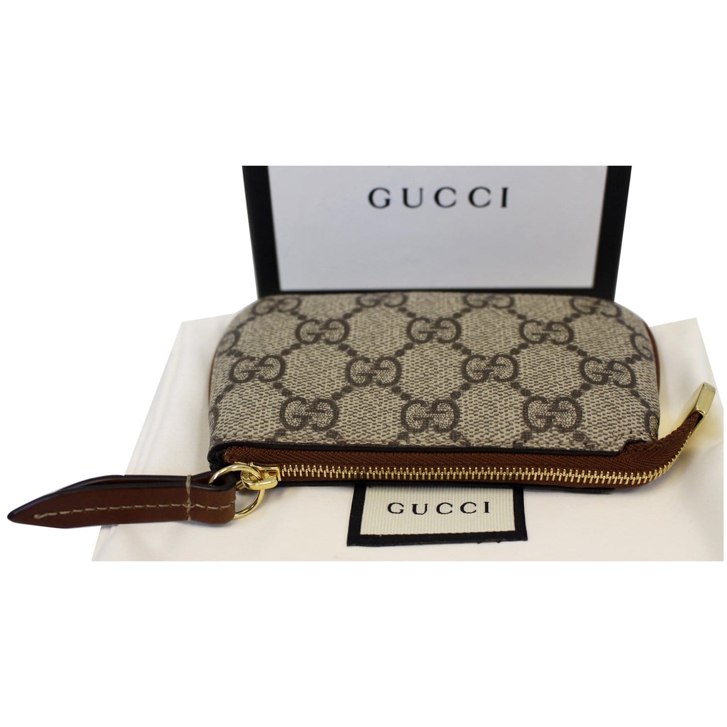 GUCCI GG Supreme Monogram Key Case Beige