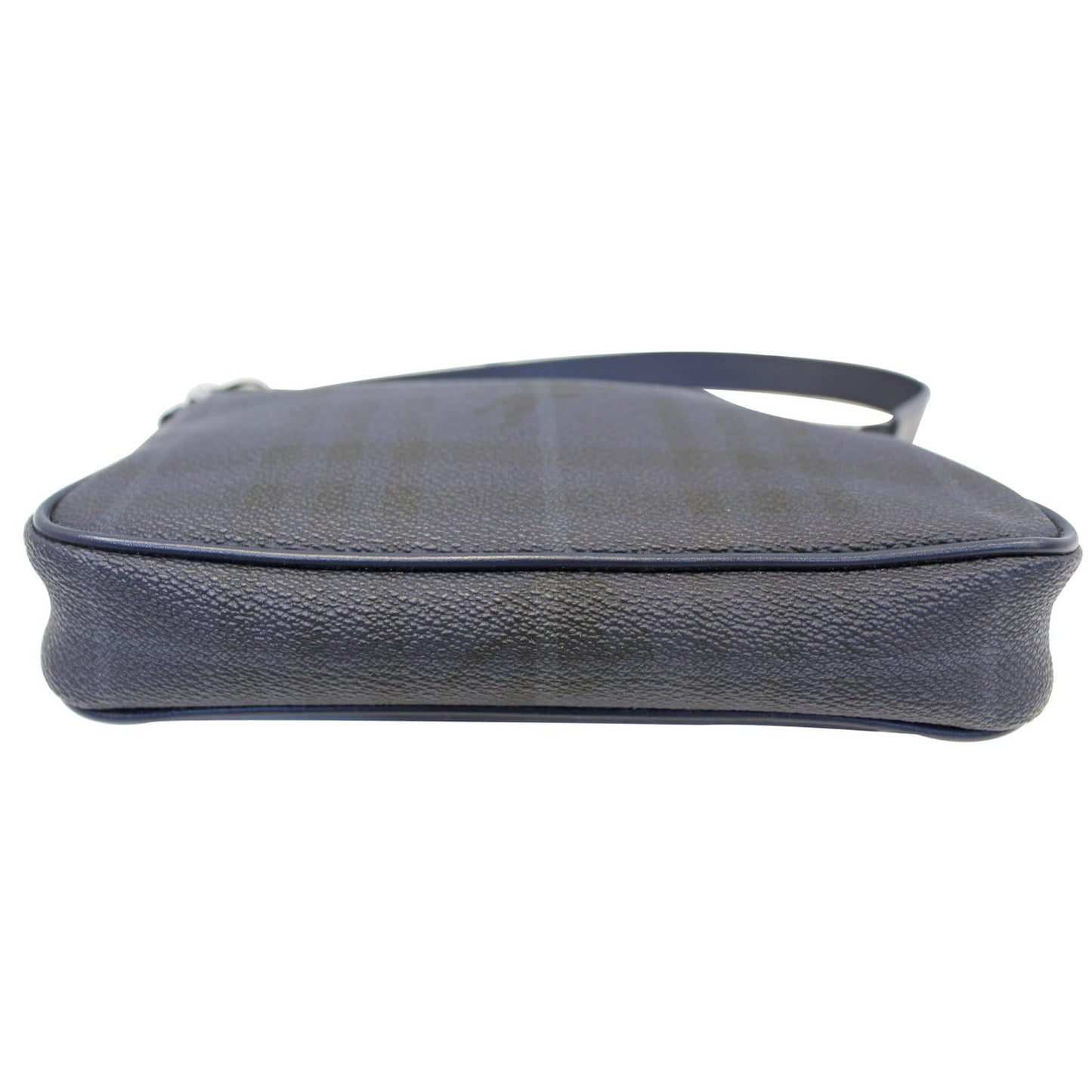 BURBERRY Coated Pochette Blue Canvas Clutch