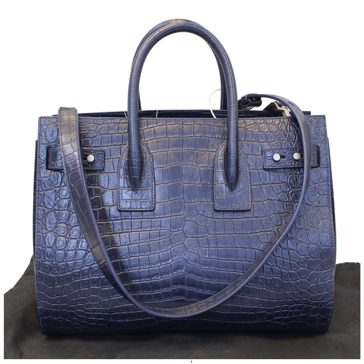 YVES SAINT LAURENT Sac de Jour Small Crocodile-Embossed Satchel Bag