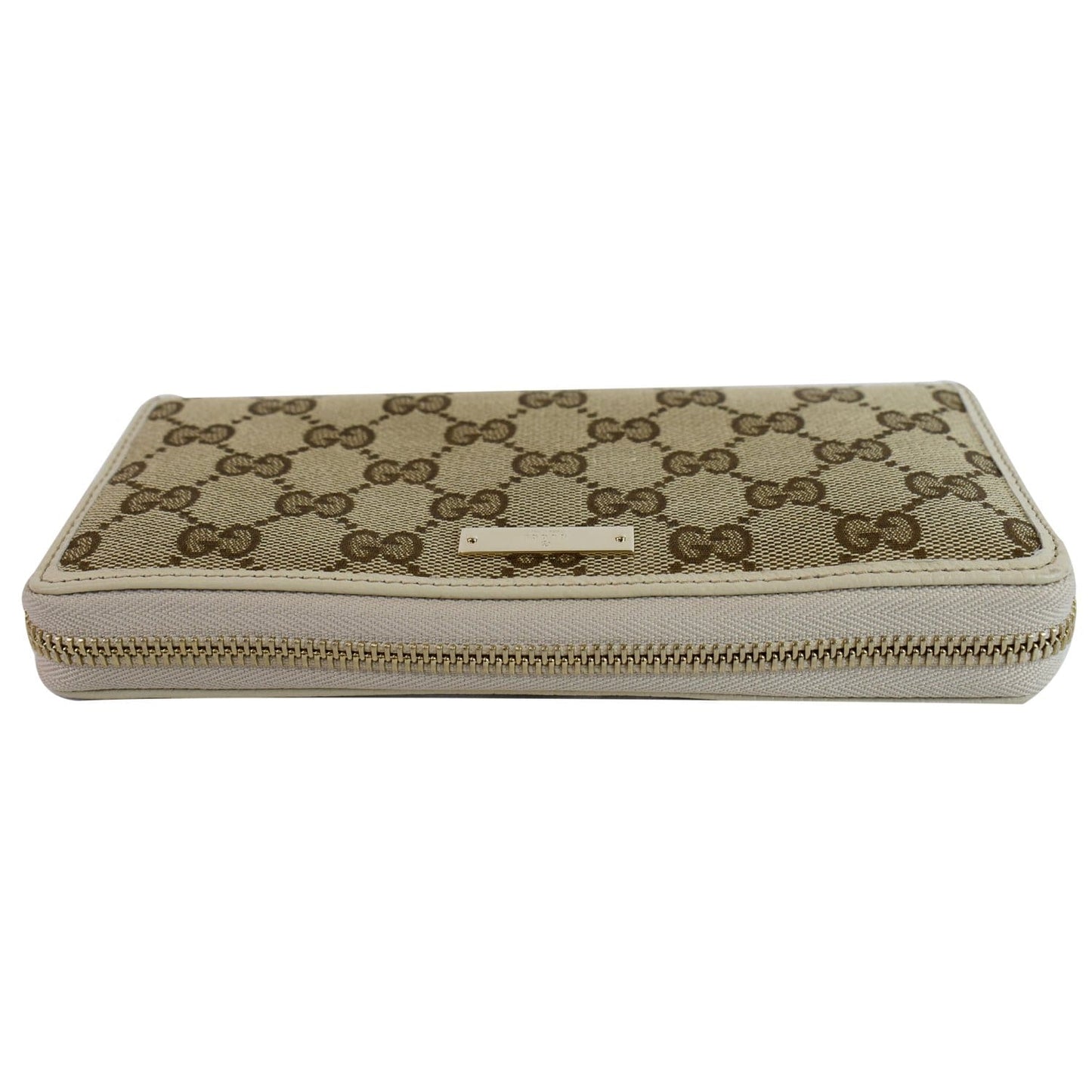 GUCCI Zip Around GG Canvas Long Wallet Beige 307980