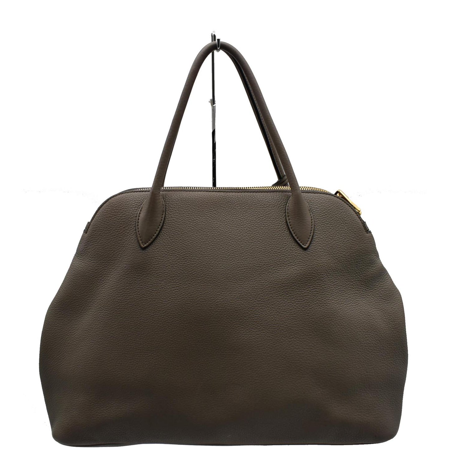PRADA Calf Leather Tote Bag Clay Gray