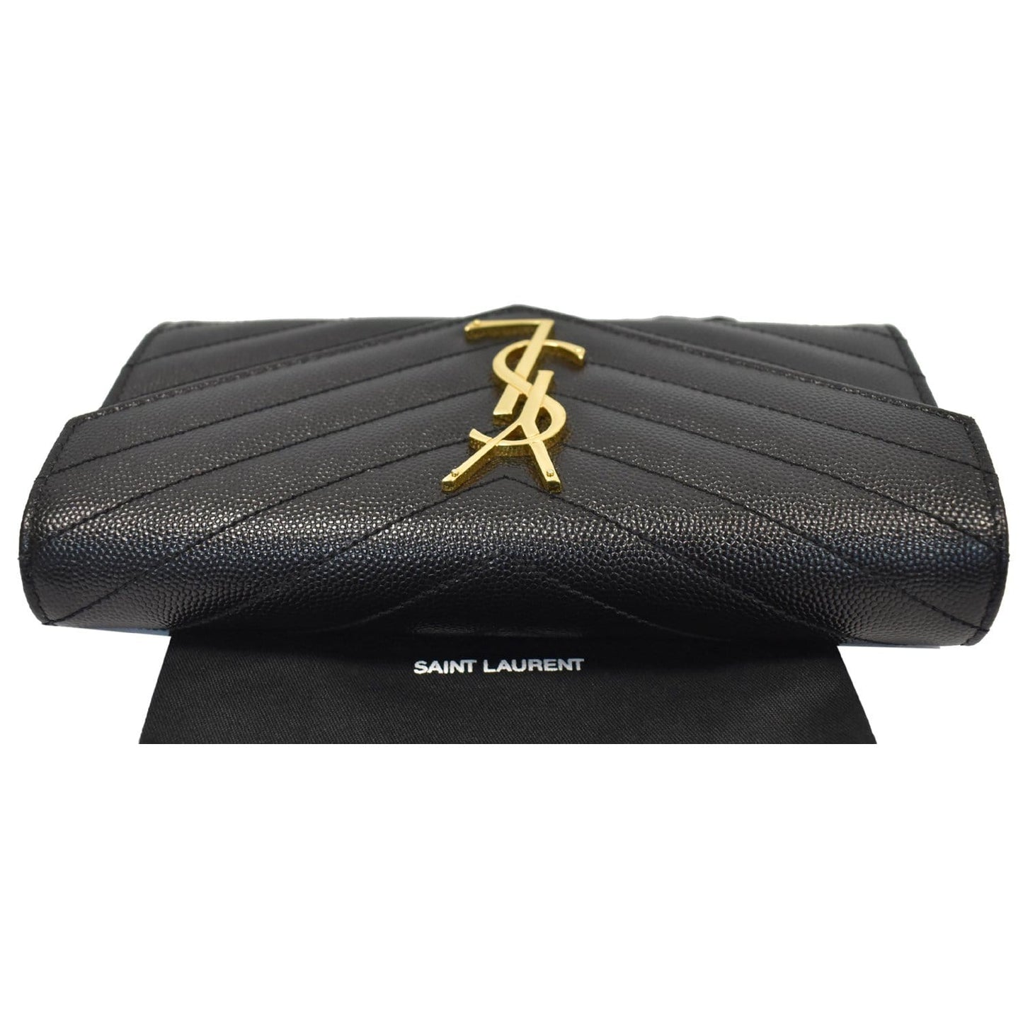 YVES SAINT LAURENT Large Grain De Poudre Wallet Black
