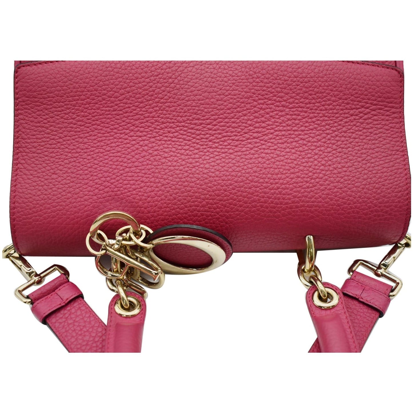 CHRISTIAN DIOR Be Dior Leather Flap Shoulder Bag Pink