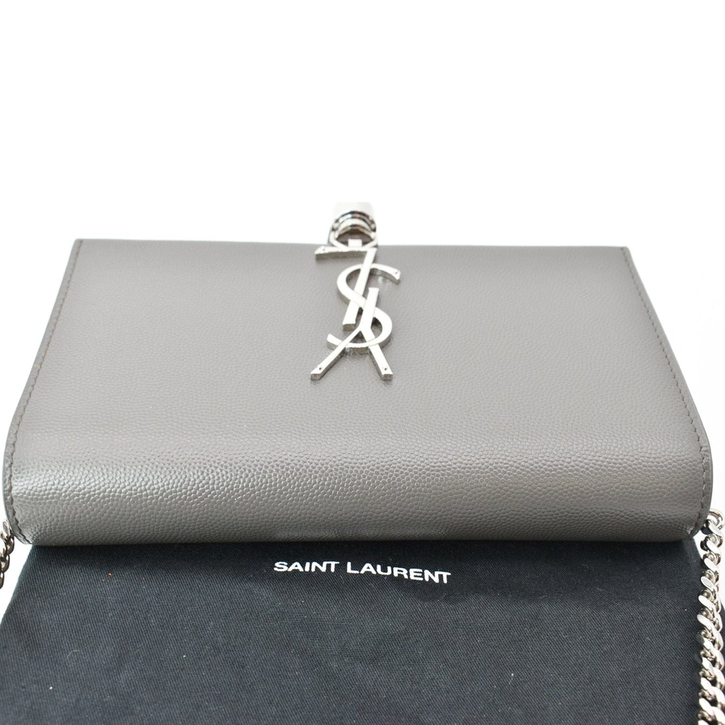 YVES SAINT LAURENT Small Kate Tassel Leather Shoulder Bag Grey - Hot Deals