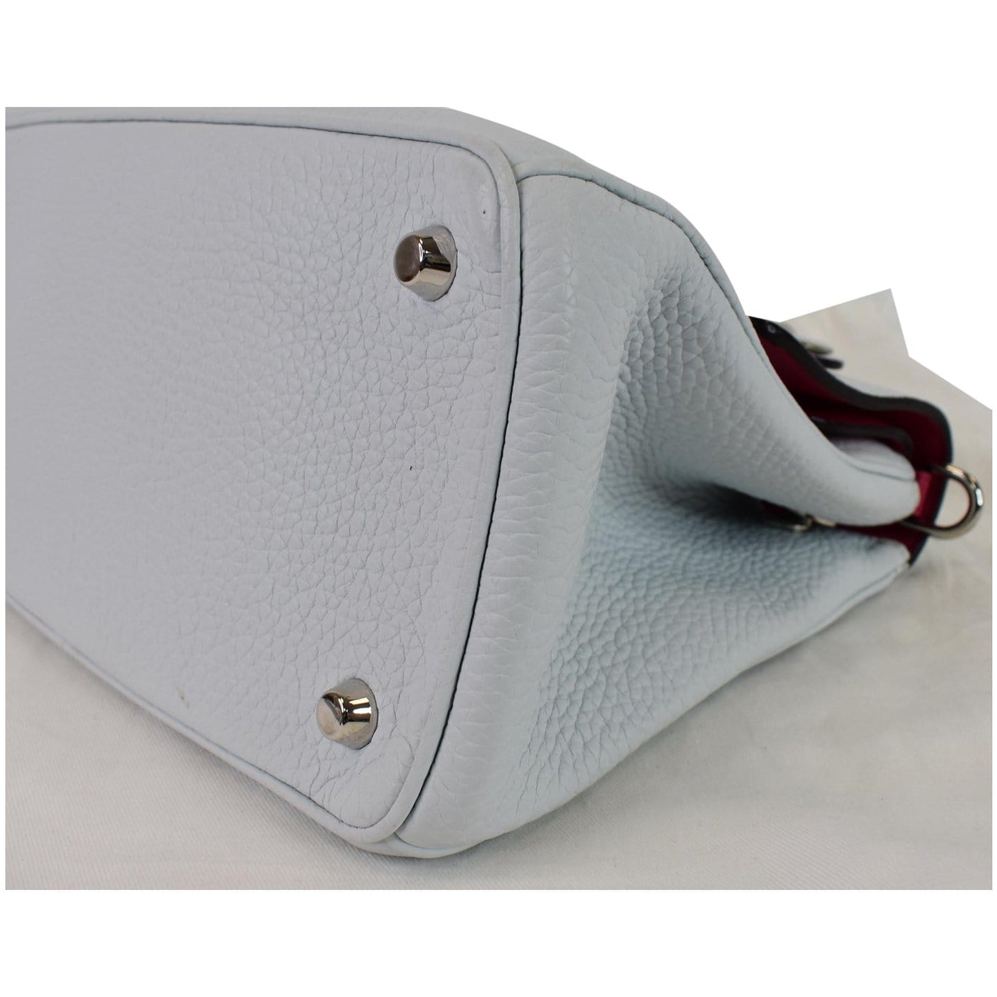 CHRISTIAN DIOR Be Dior Small Leather Flap Shoulder Bag Grey