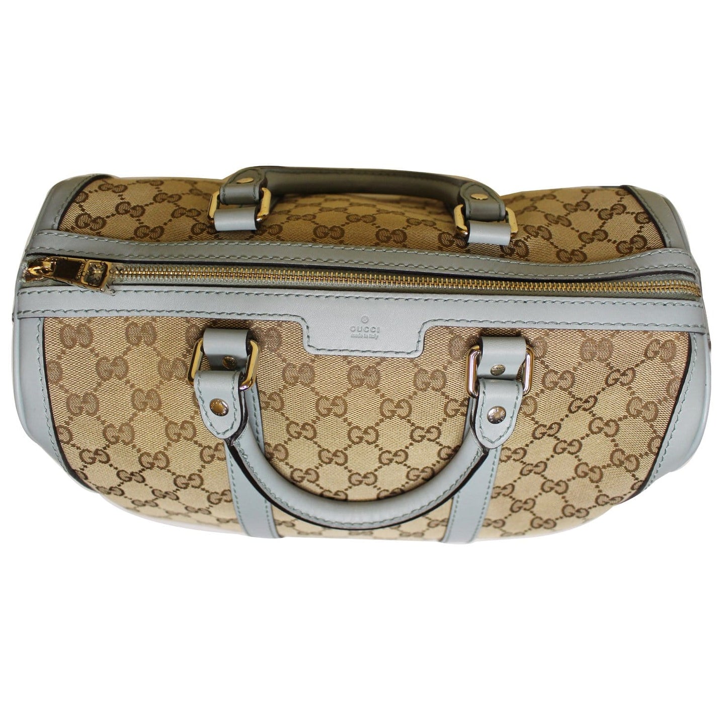 GUCCI Vintage Web Original GG Boston Bag Beige 247205