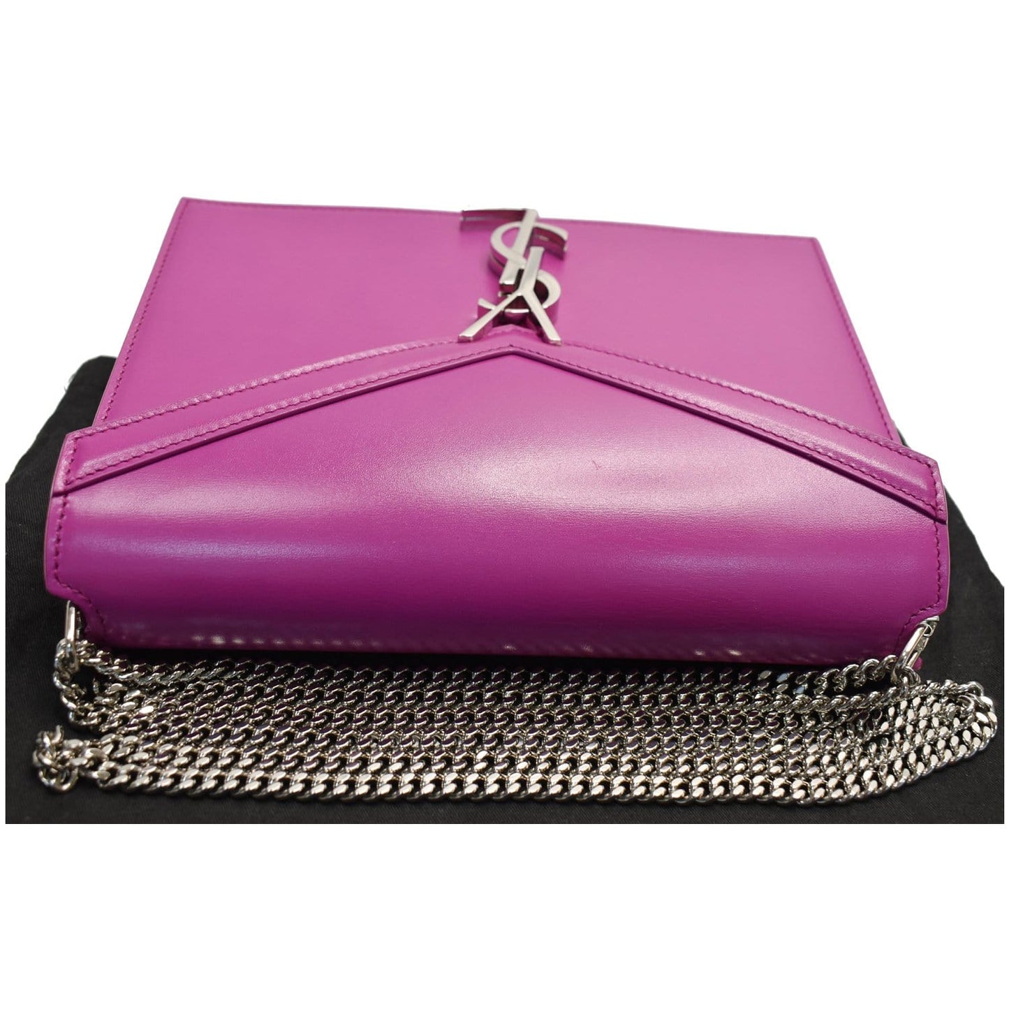 YVES SAINT LAURENT Cassandra Medium Monogram Clasp Shoulder Bag Magenta