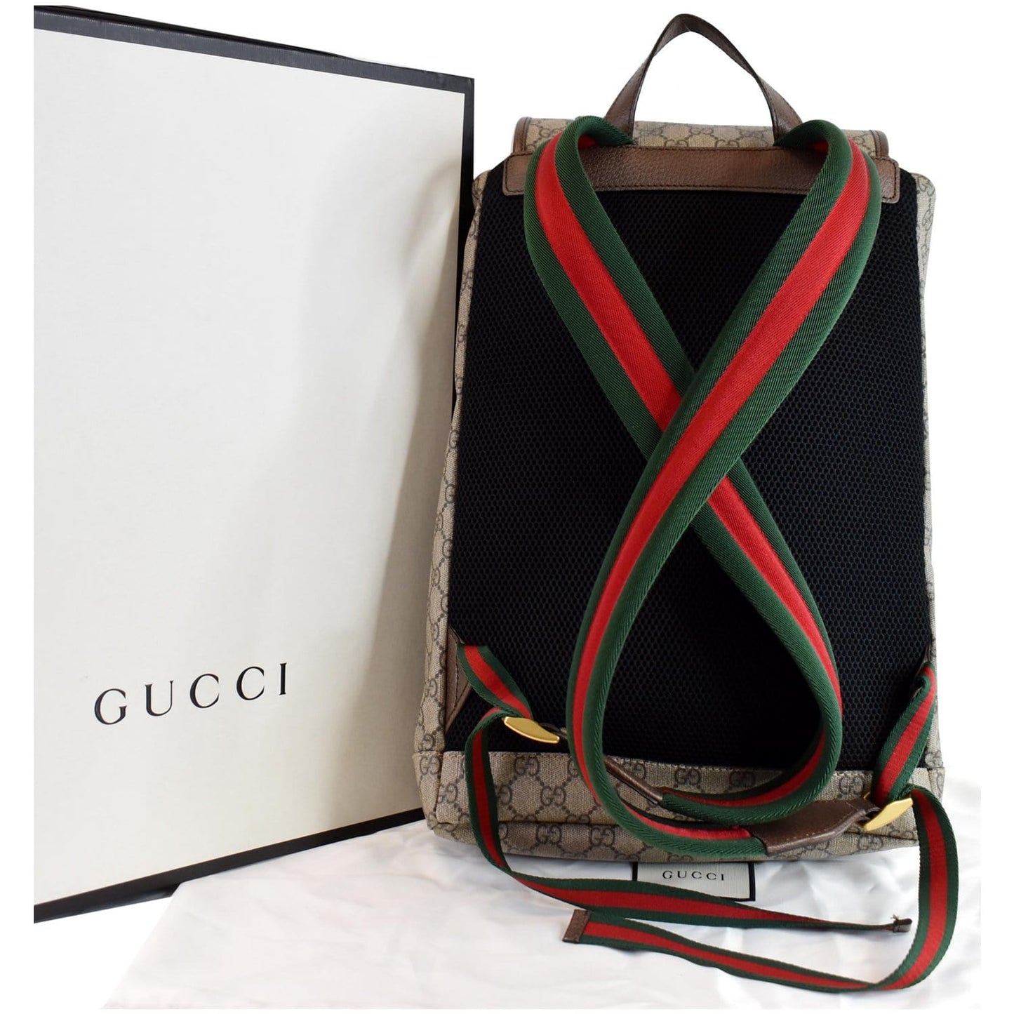 GUCCI Soft GG Supreme Canvas Backpack Bag Beige 473869