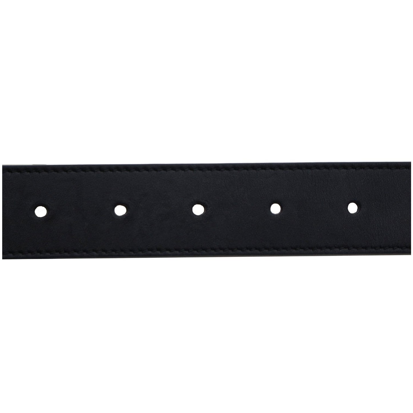 GUCCI Double G Buckle Leather Belt Black 414516 Size 100.40