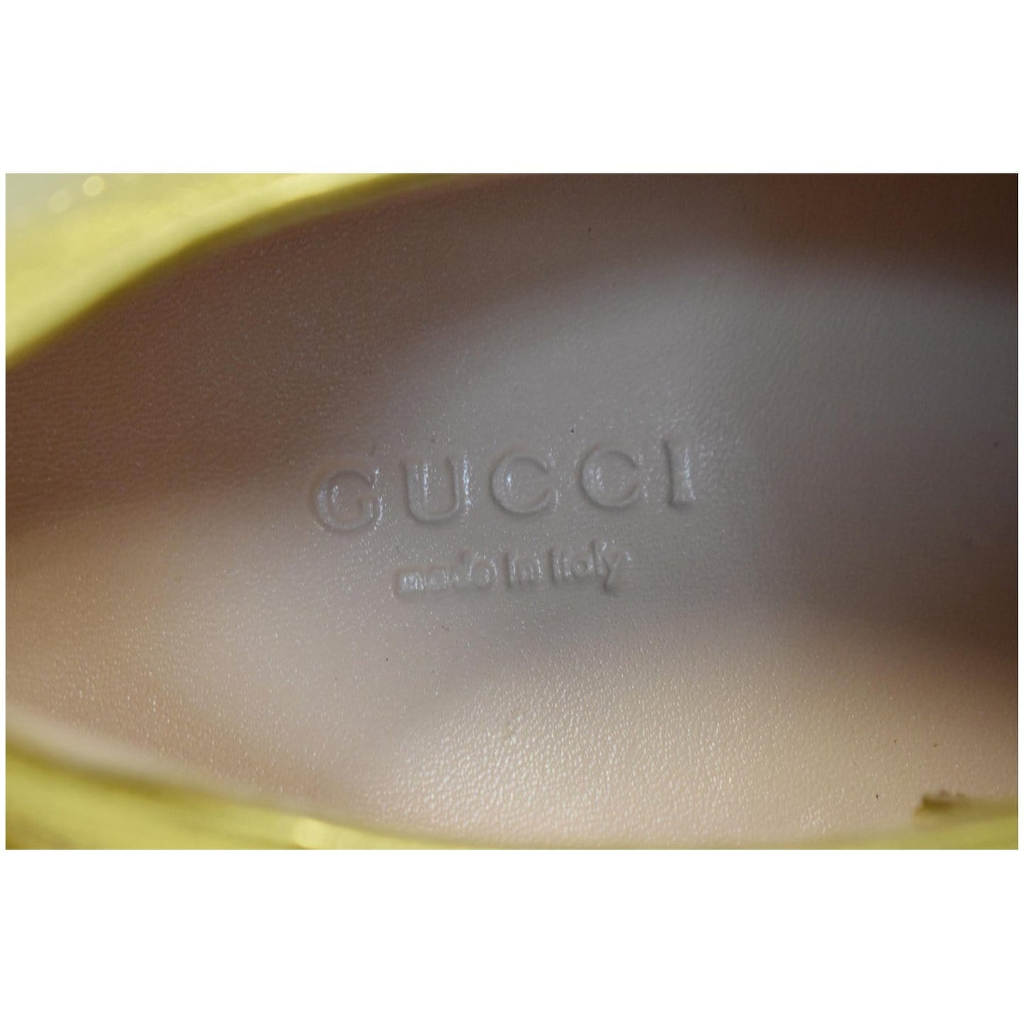 GUCCI Peggy Rainbow Metallic Nappa Silk Platform Sneakers Gold 474538 Size 36 - Final Sale