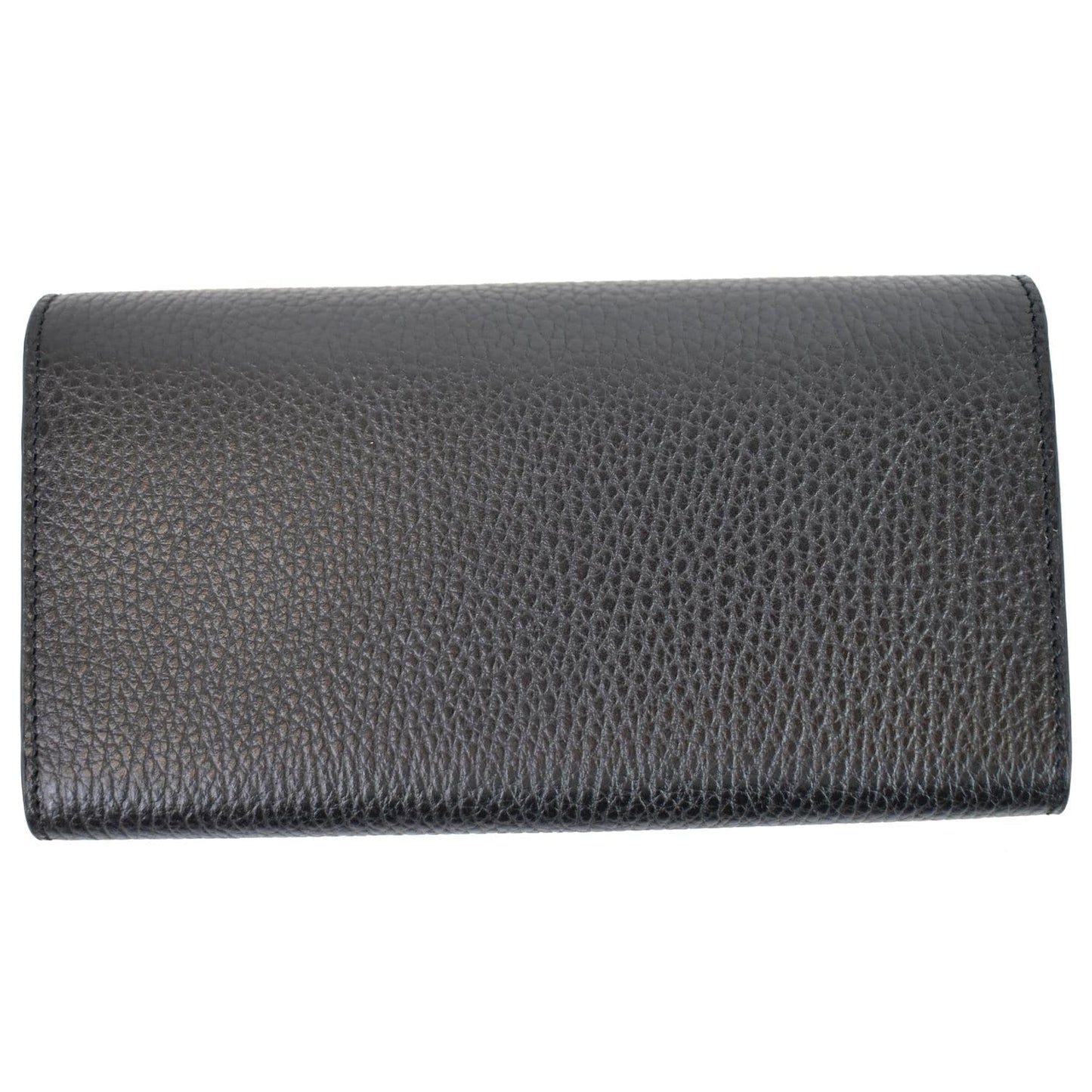 GUCCI GG Interlocking Continental Leather Wallet Black 598166
