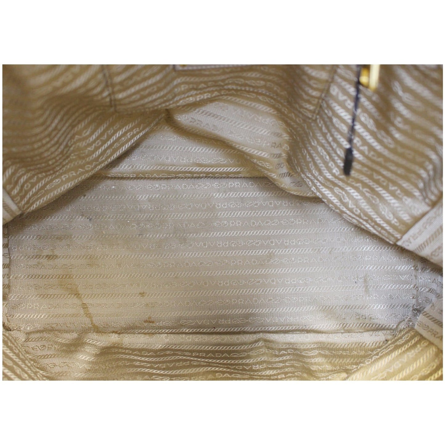 PRADA Pebbled Leather Large Tote Bag Grey