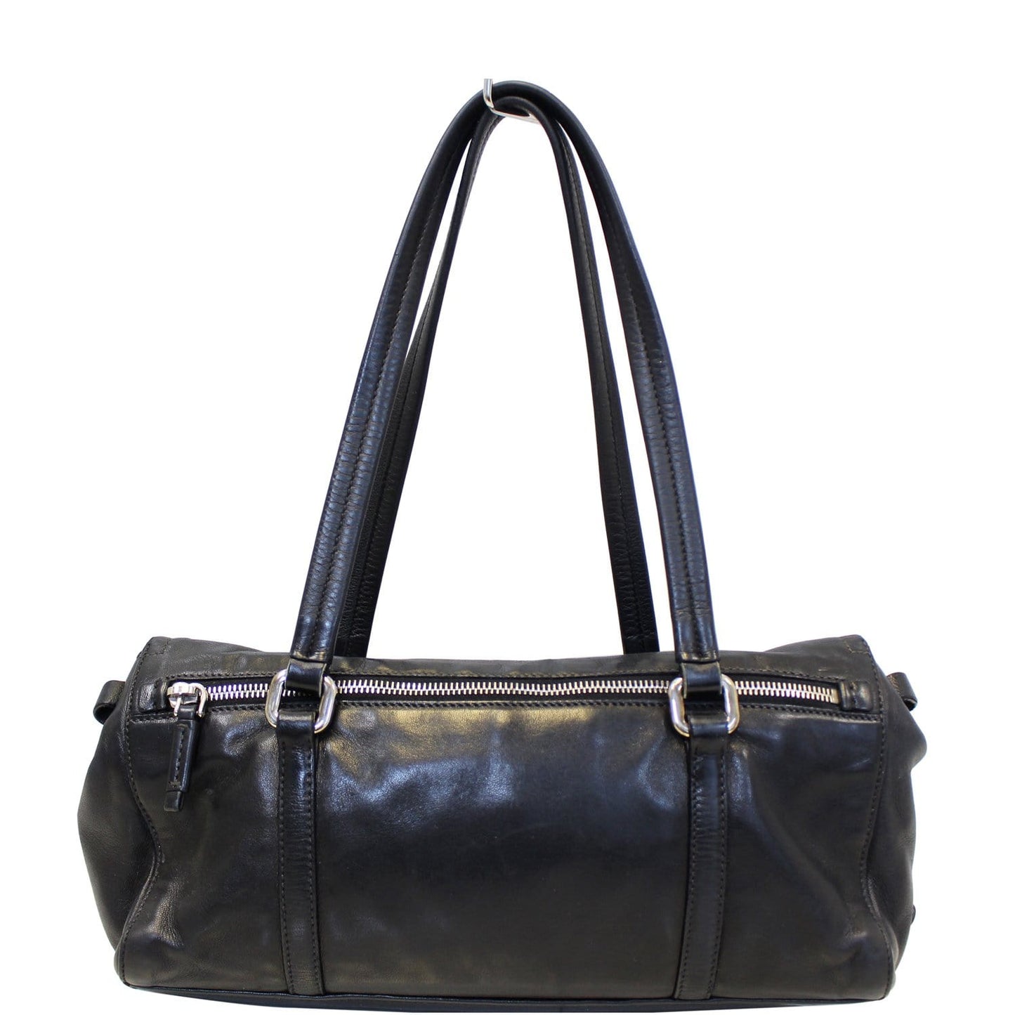 Prada Black Lambskin Leather Shoulder Bag