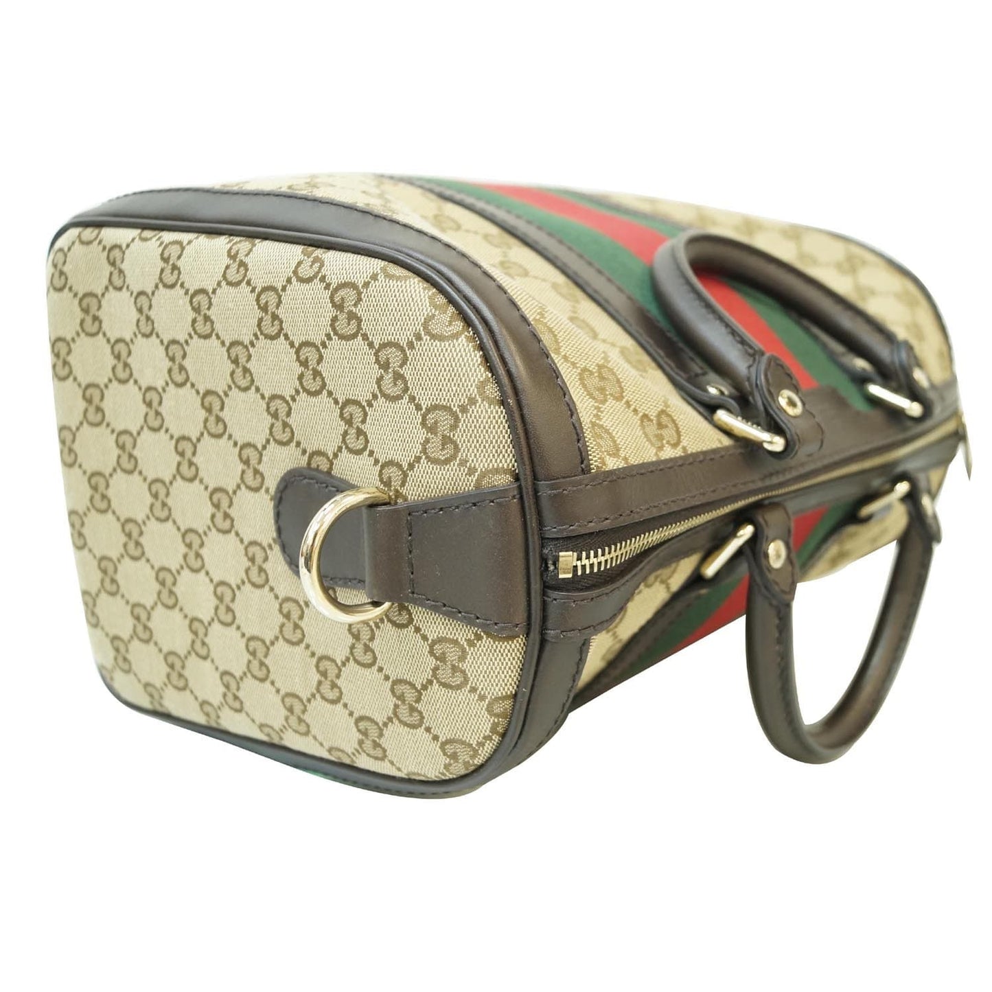 GUCCI Vintage Web Original GG Boston Bag Beige 247205