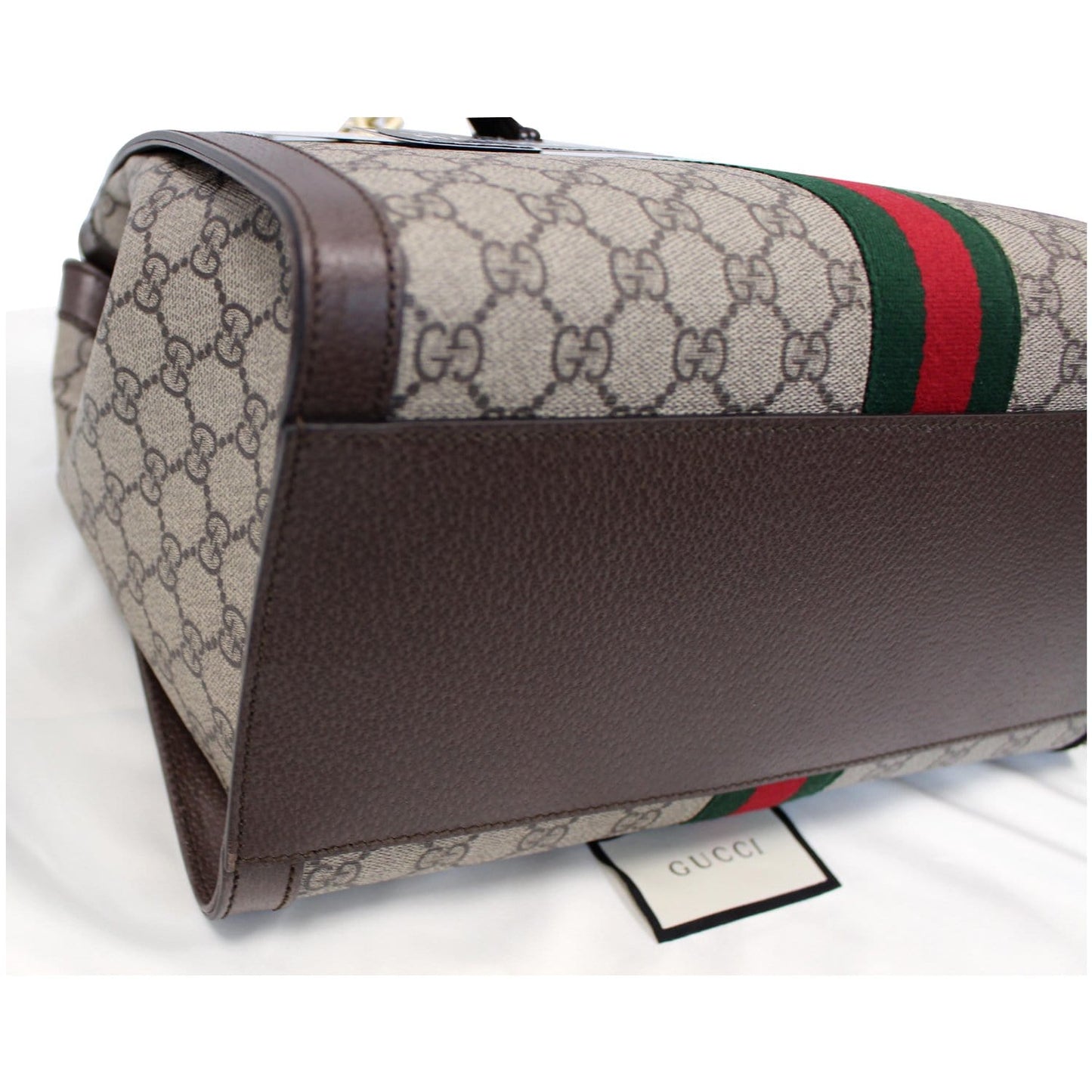 GUCCI Ophidia Medium GG Supreme Tote Shoulder Bag Beige 524537