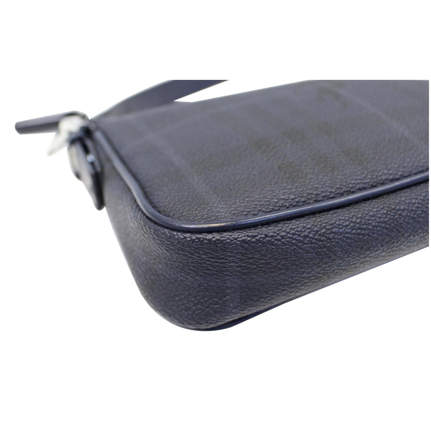 BURBERRY Coated Pochette Blue Canvas Clutch