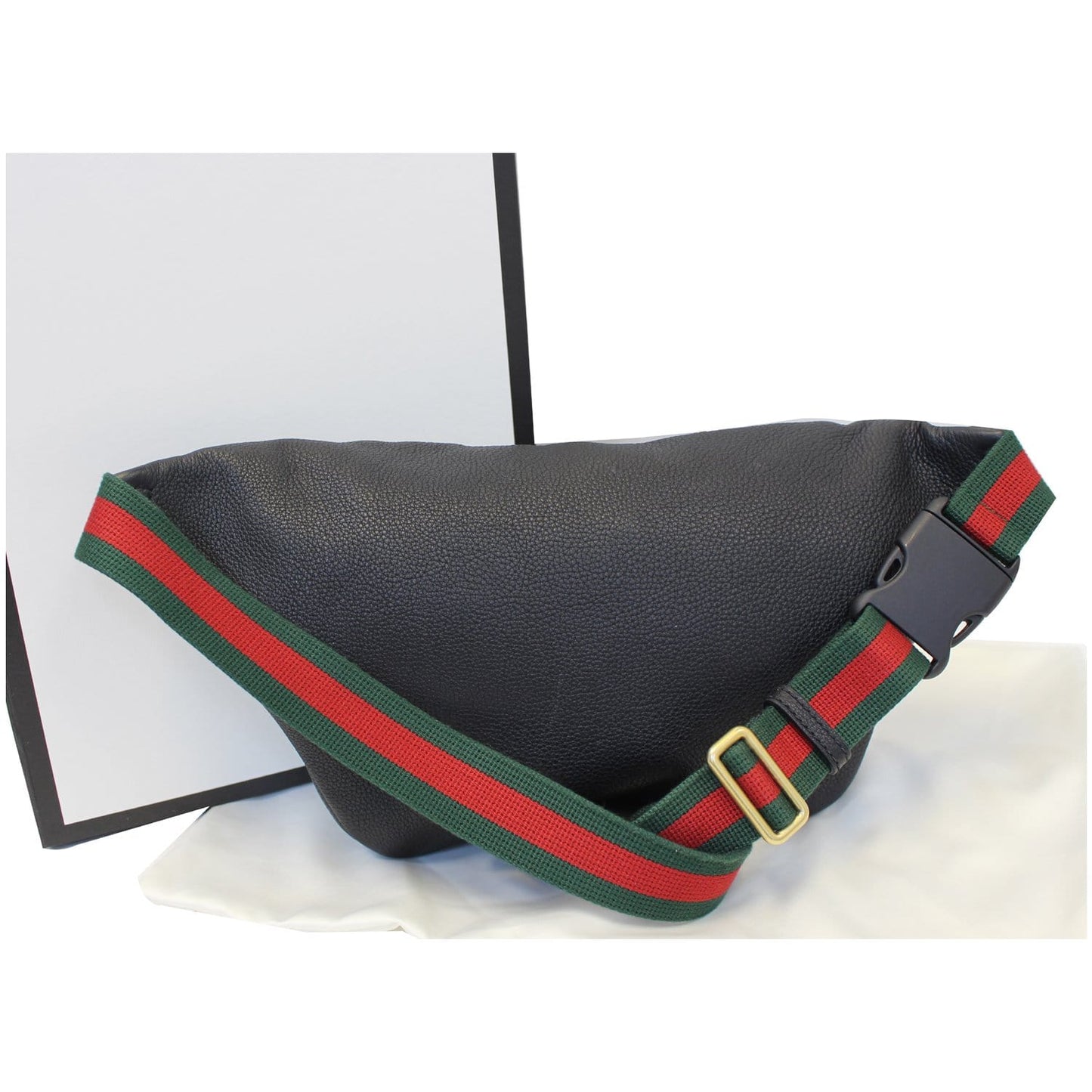 GUCCI Print Leather Black Belt Waist Bumbag Medium 530412
