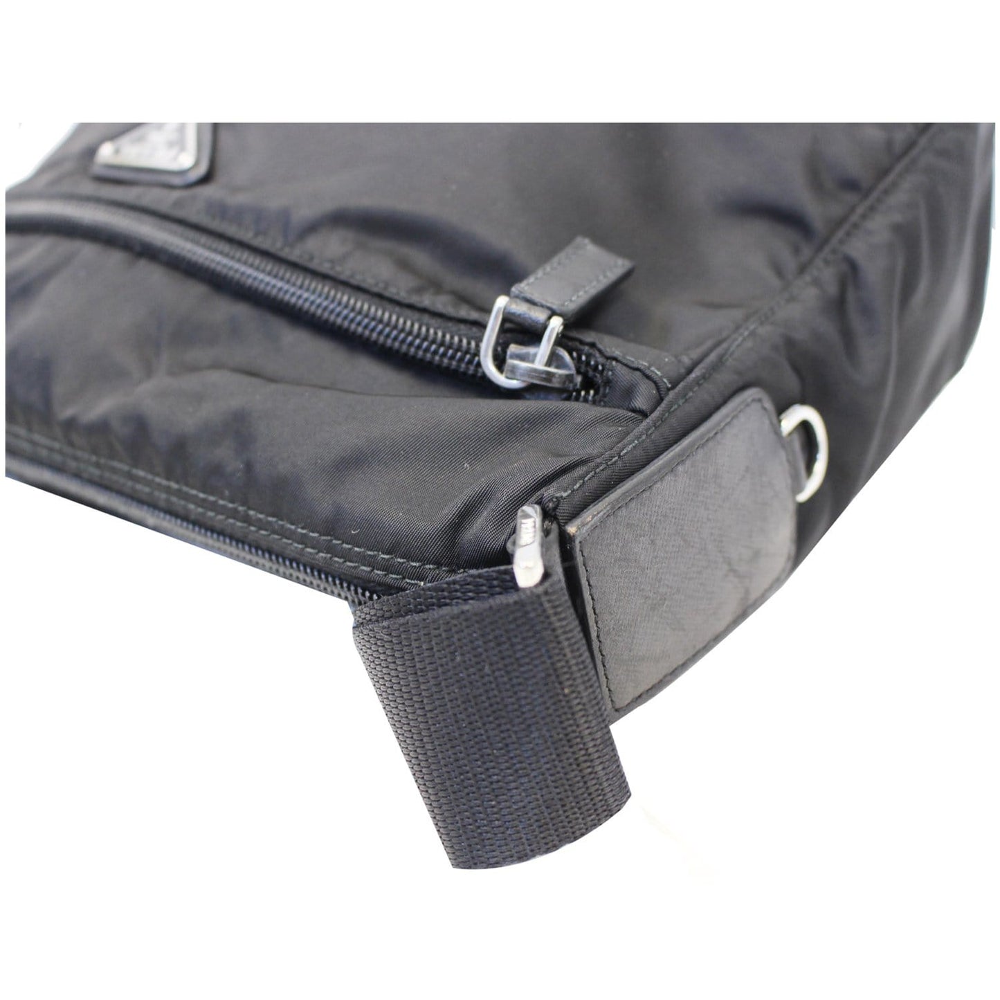 PRADA Large Nylon Crossbody Bag Black