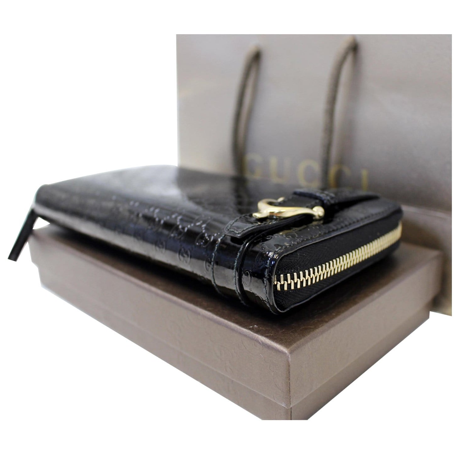 GUCCI Nice Microguccissima Patent Leather Wallet 309758
