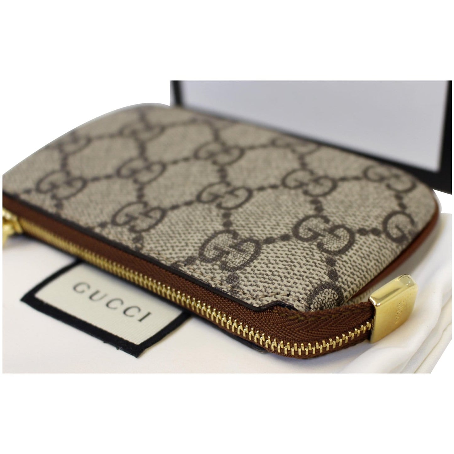 GUCCI GG Supreme Monogram Key Case Beige