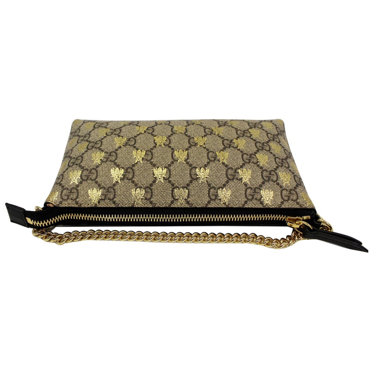 GUCCI Linea Bee GG Supreme Wristlet Handbag