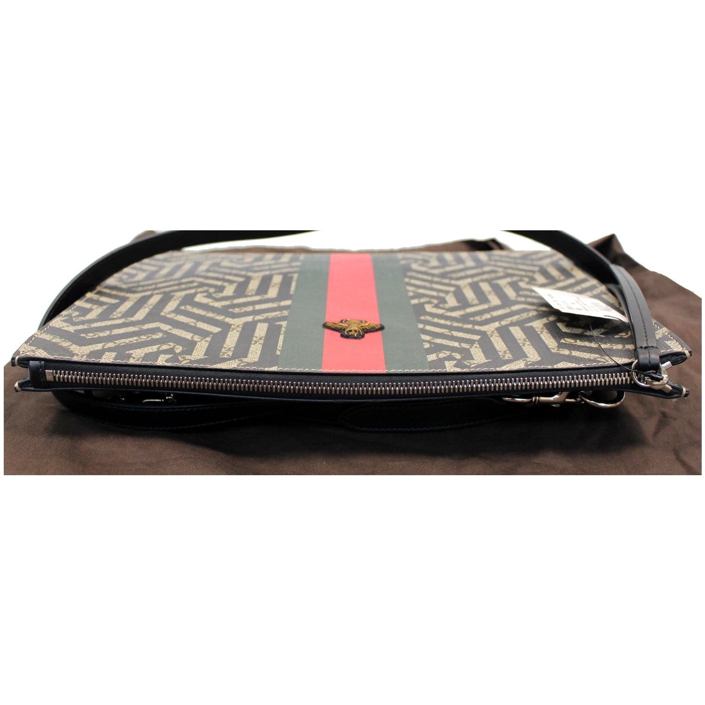 GUCCI GG Supreme Caleido Web Crossbody Messenger Bag Beige