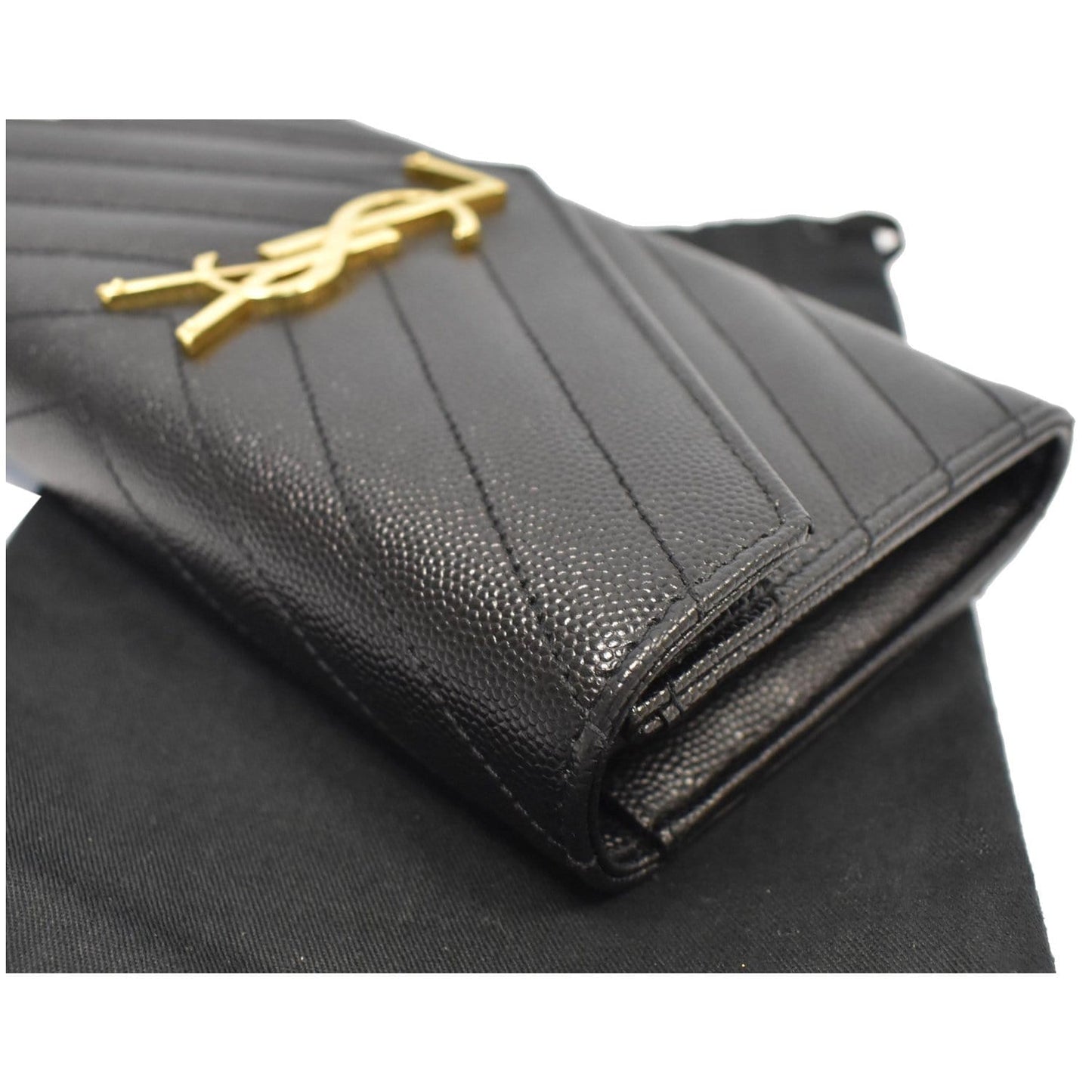 YVES SAINT LAURENT Large Grain De Poudre Wallet Black