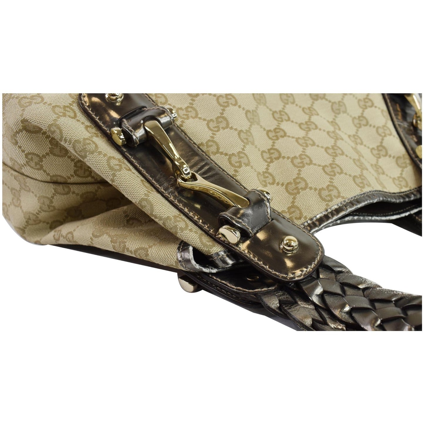 GUCCI Pelham Medium GG Canvas Hobo Bag Beige 137621