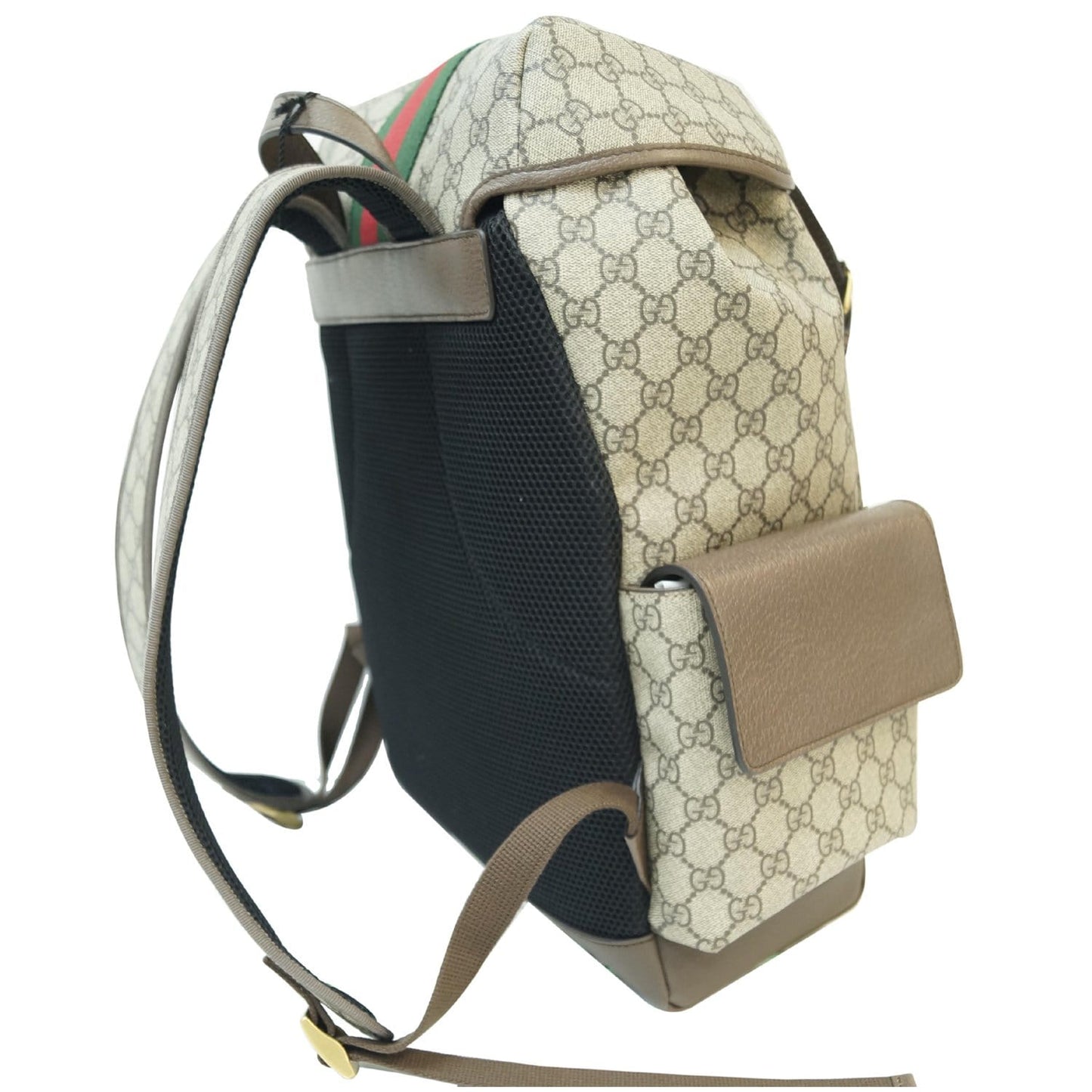 GUCCI Ophidia GG Medium Supreme Canvas Backpack Beige/Ebony 598140